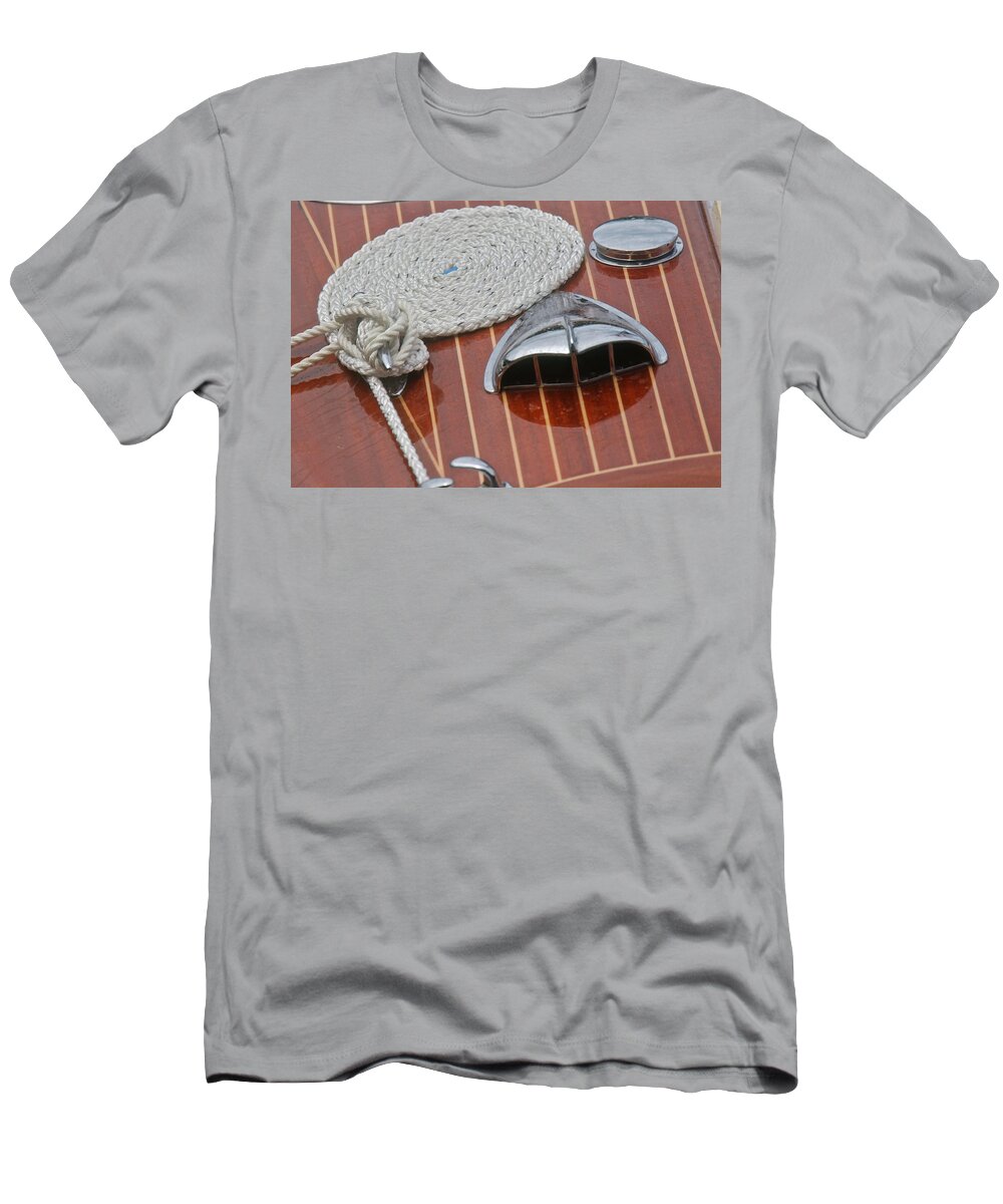 Wooden Boat T-Shirt featuring the photograph Riva Detail by Steven Lapkin
