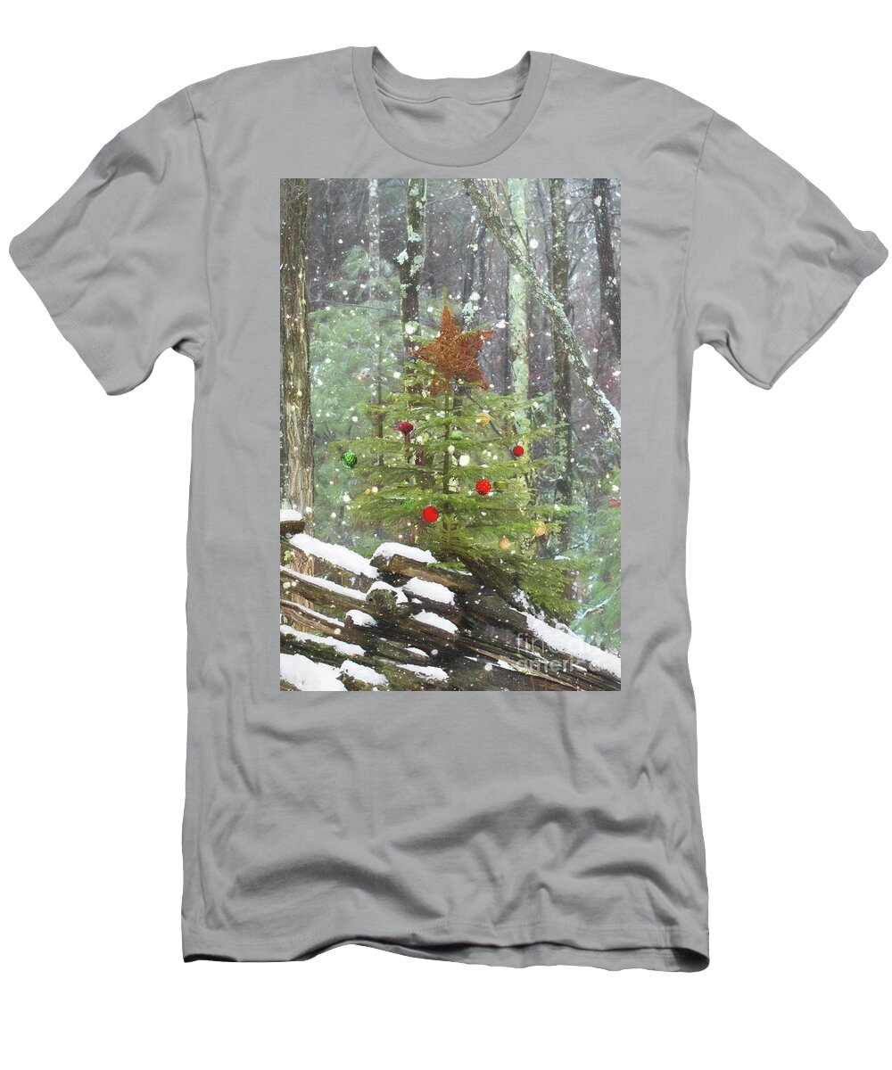 Christmas T-Shirt featuring the photograph Roadside Christmas Cheer by Benanne Stiens