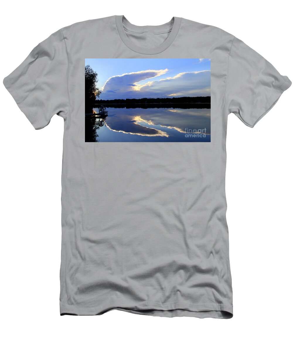 Sunset T-Shirt featuring the photograph Rorschach reflection by Rick Rauzi