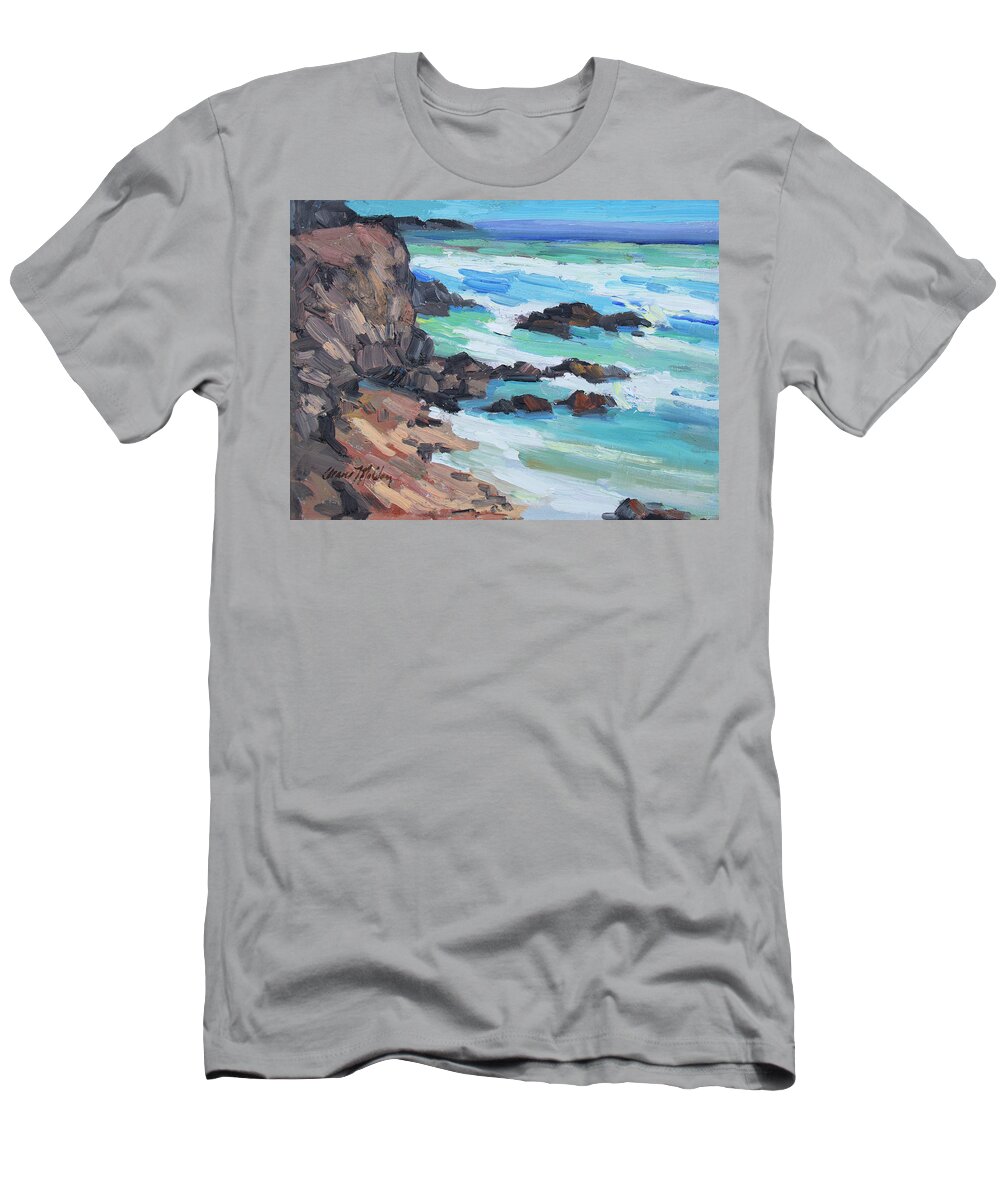 Pacific Ocean T-Shirt featuring the painting Rosarito Beach Baja by Diane McClary
