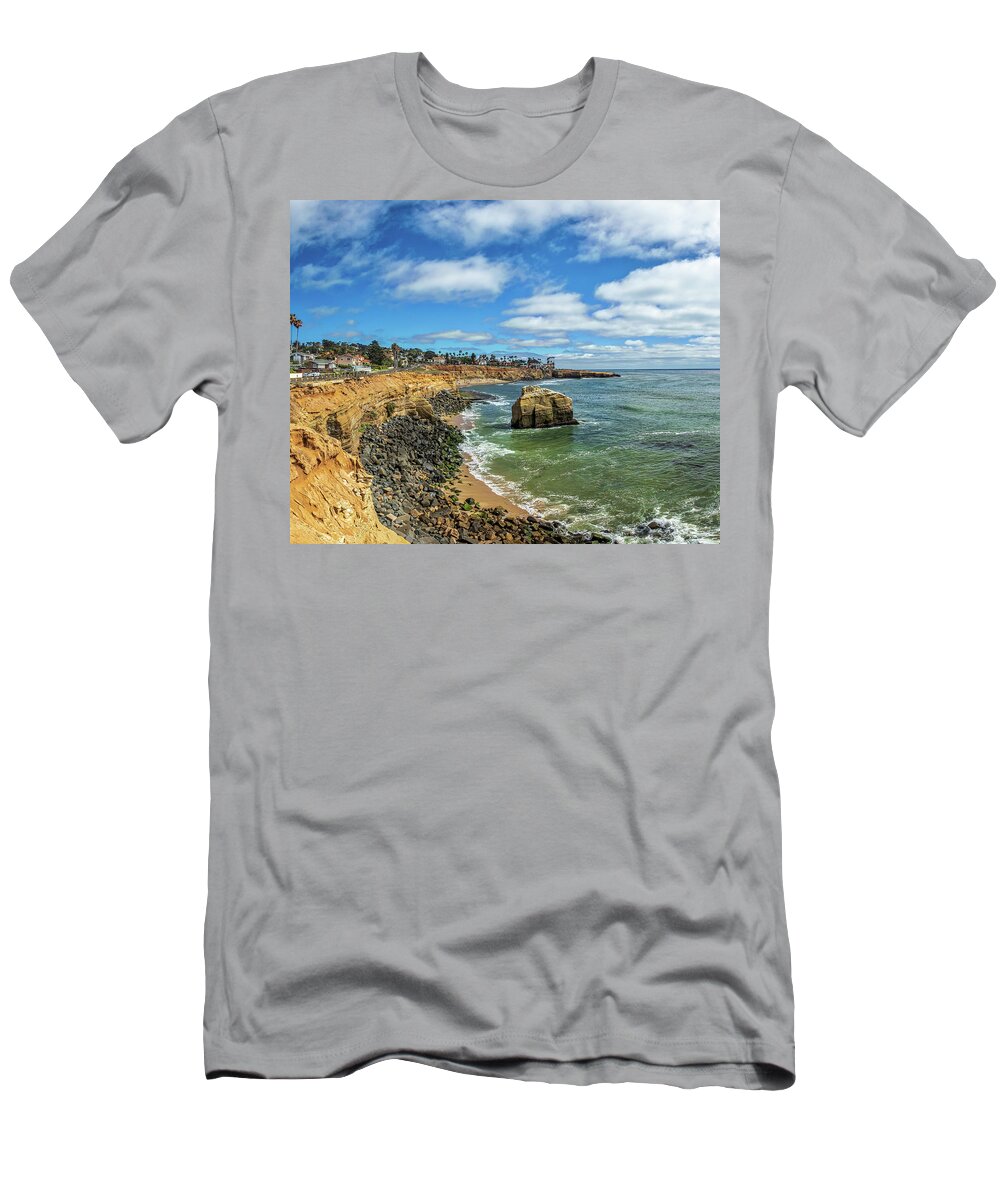 Beach T-Shirt featuring the photograph Ross Rock by Peter Tellone