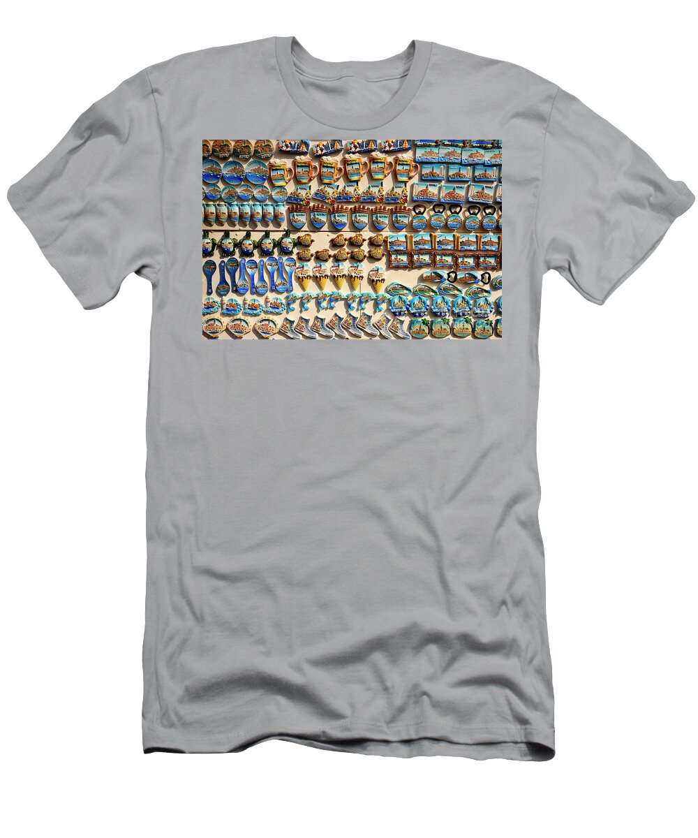 Top Artist T-Shirt featuring the photograph Rovinj Souvenirs by Norman Gabitzsch