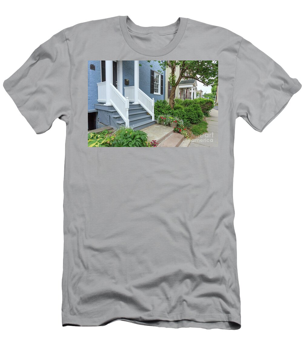 Finger Lakes T-Shirt featuring the photograph Row of Historic Row Houses by Edward Fielding