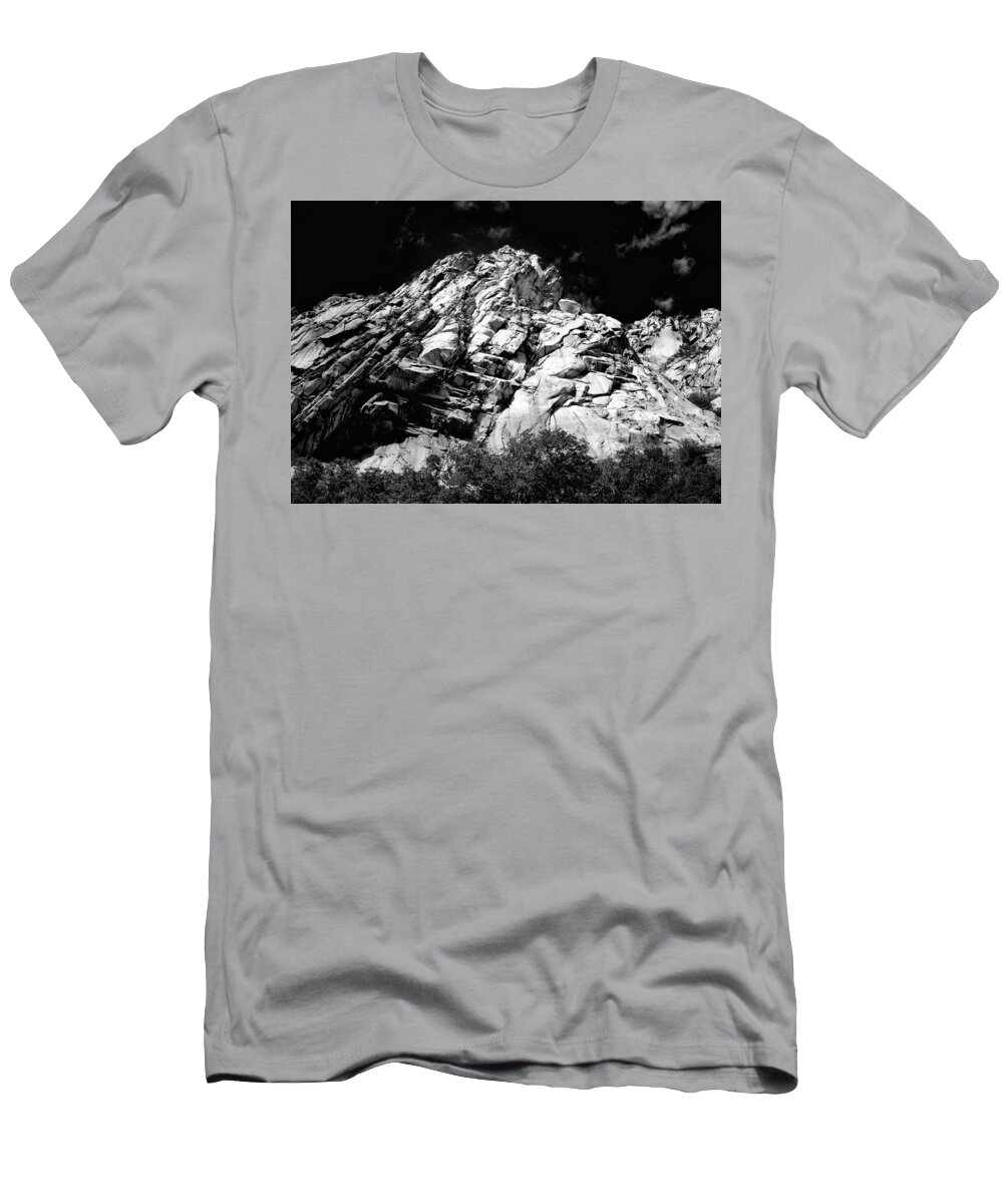 Rugged T-Shirt featuring the photograph Rugged in Black And White by Buck Buchanan