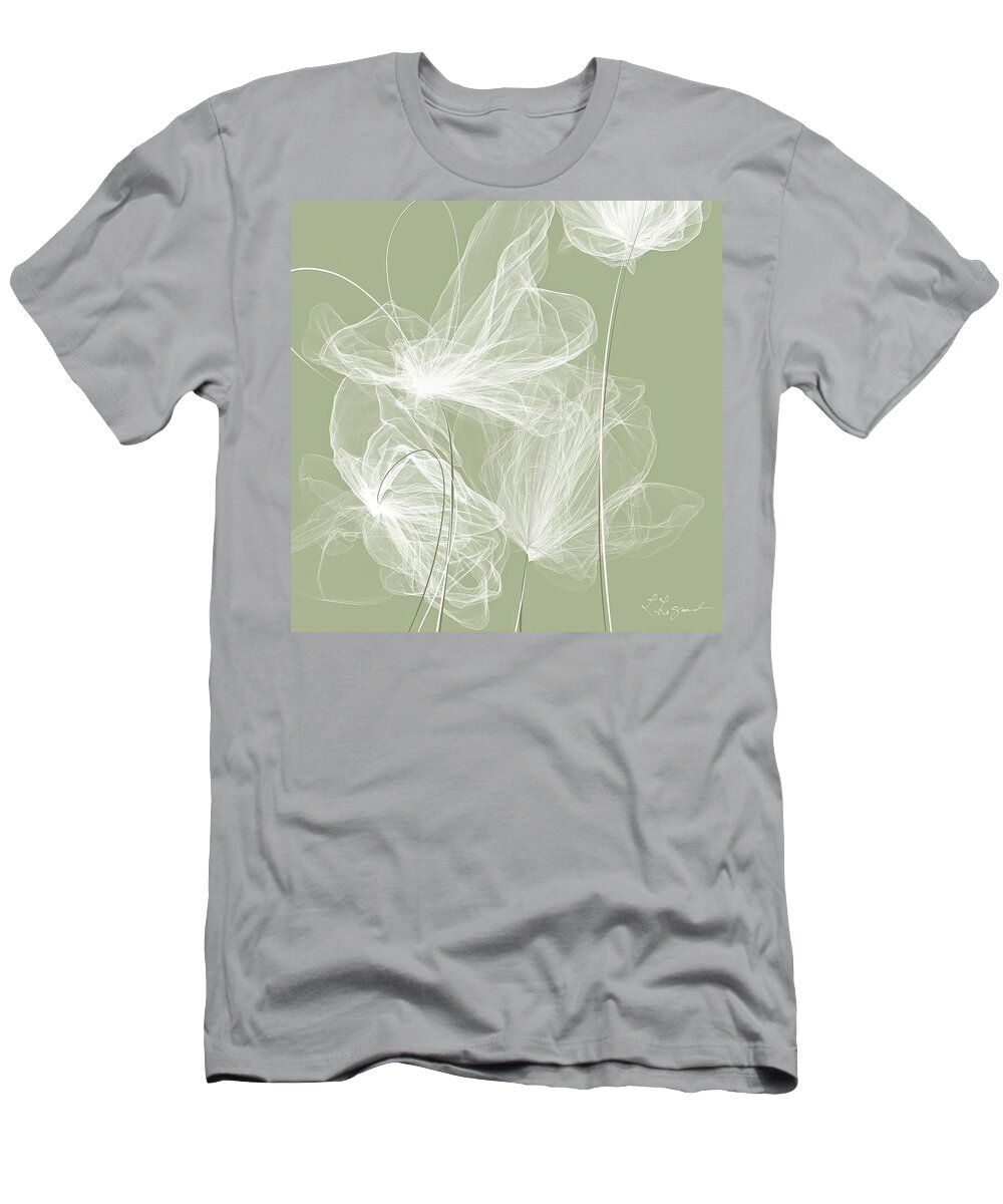 Sage Green T-Shirt featuring the painting Sage Green Artwork by Lourry Legarde