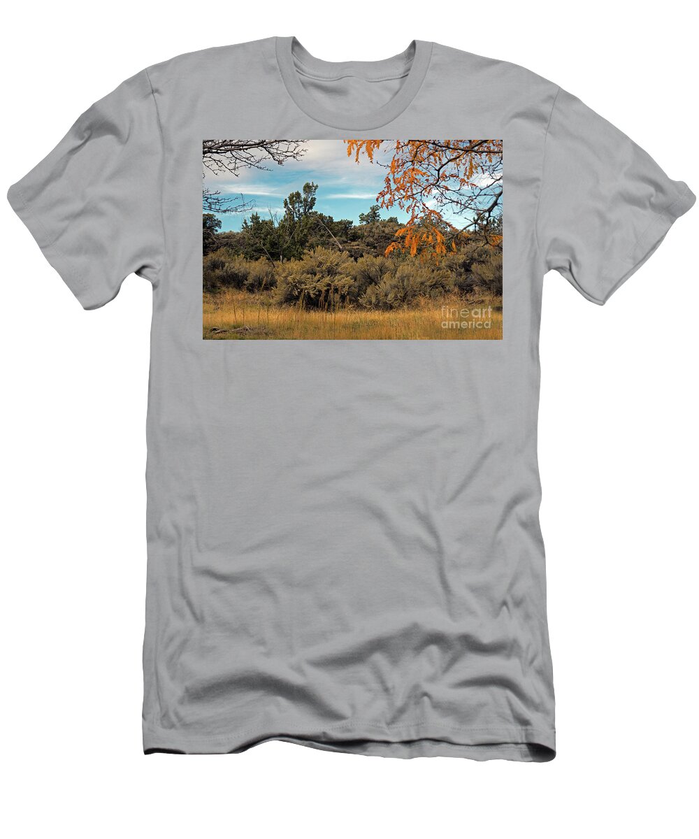 Sagebrush T-Shirt featuring the photograph Sagebrush and Lava by Cindy Murphy - NightVisions