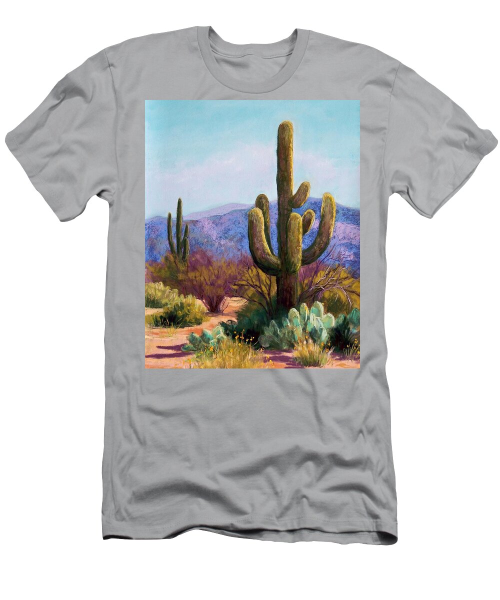 Saguaro T-Shirt featuring the pastel Saguaro by Candy Mayer