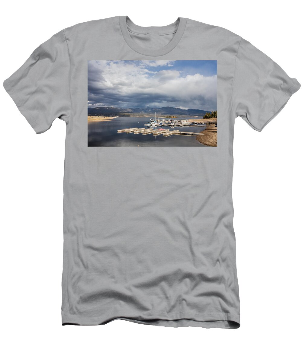 Carol M. Highsmith T-Shirt featuring the photograph Sailboat slips on Lake Granby in Grand County by Carol M Highsmith