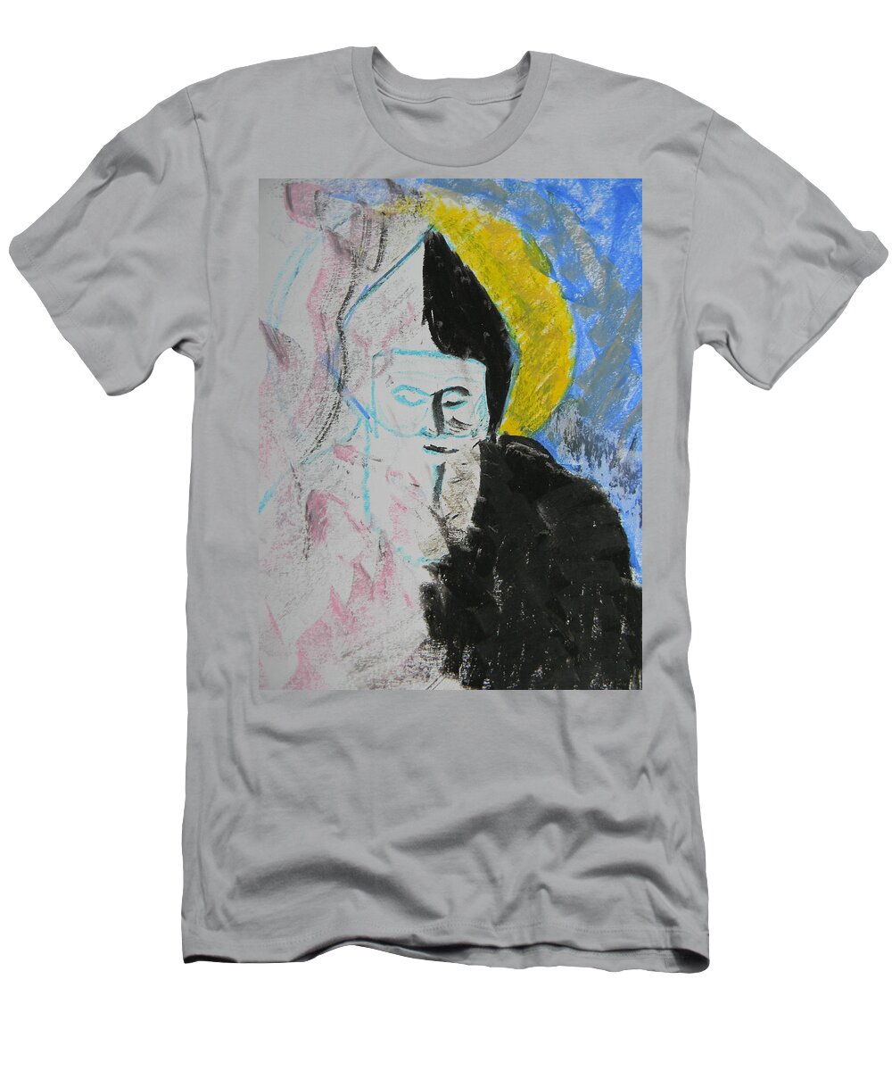 Saints T-Shirt featuring the drawing Saint Charbel by Marwan George Khoury