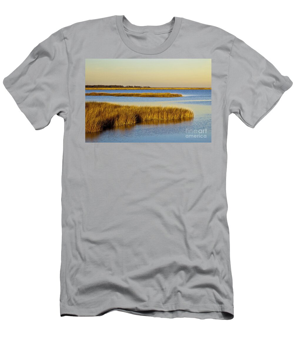Bombay Hook T-Shirt featuring the photograph Salt Marsh In Delaware by Michael P. Gadomski
