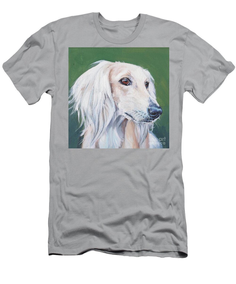 Saluki T-Shirt featuring the painting Saluki Sighthound by Lee Ann Shepard