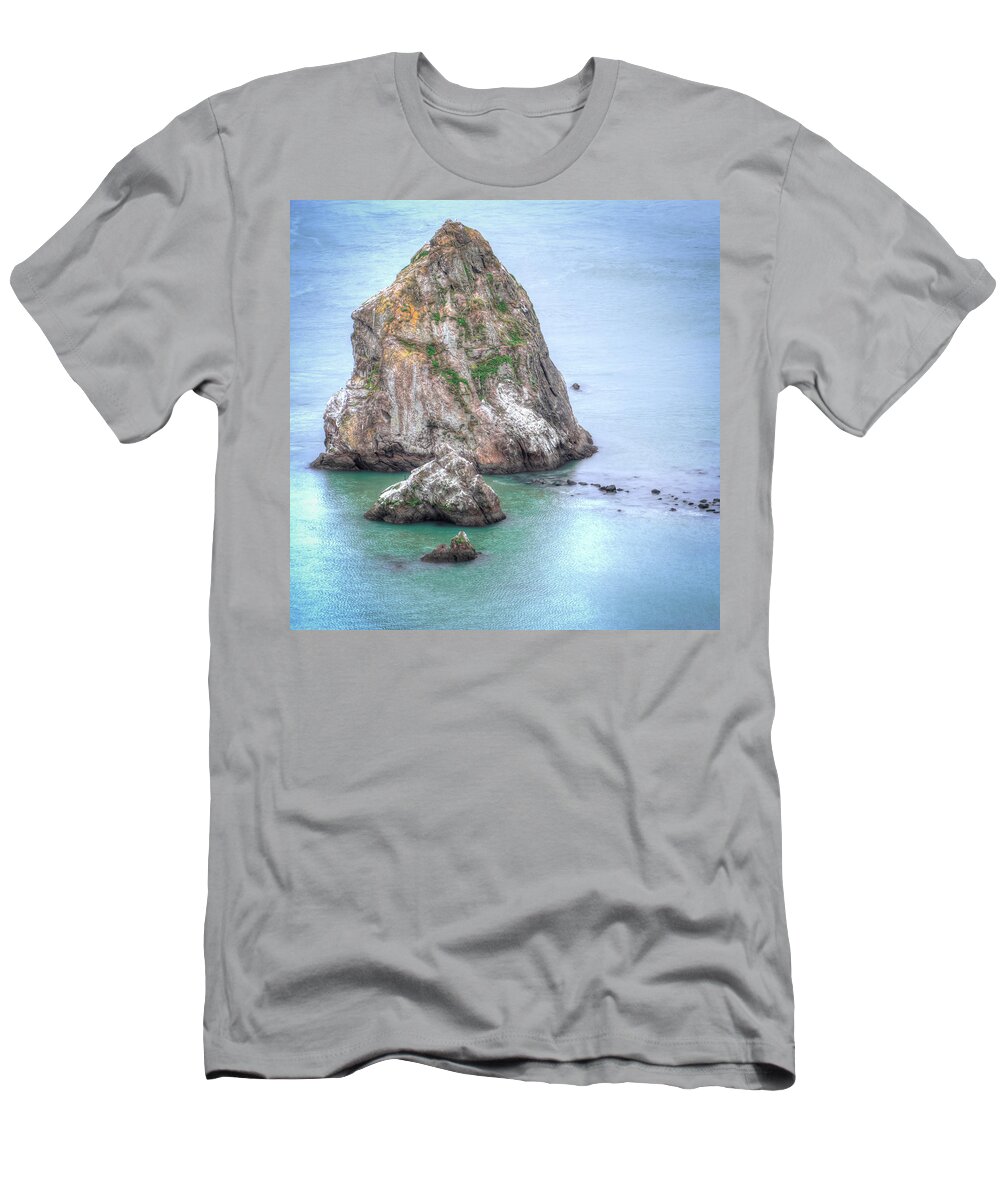 America T-Shirt featuring the photograph San Francisco Bay Area Rocks by Gregory Ballos