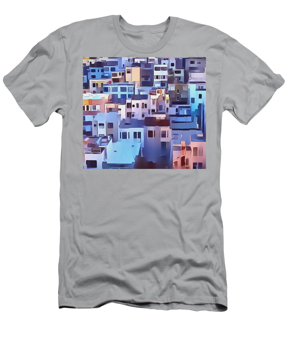  san Francisco Sketch T-Shirt featuring the painting San Francisco by Mark Taylor