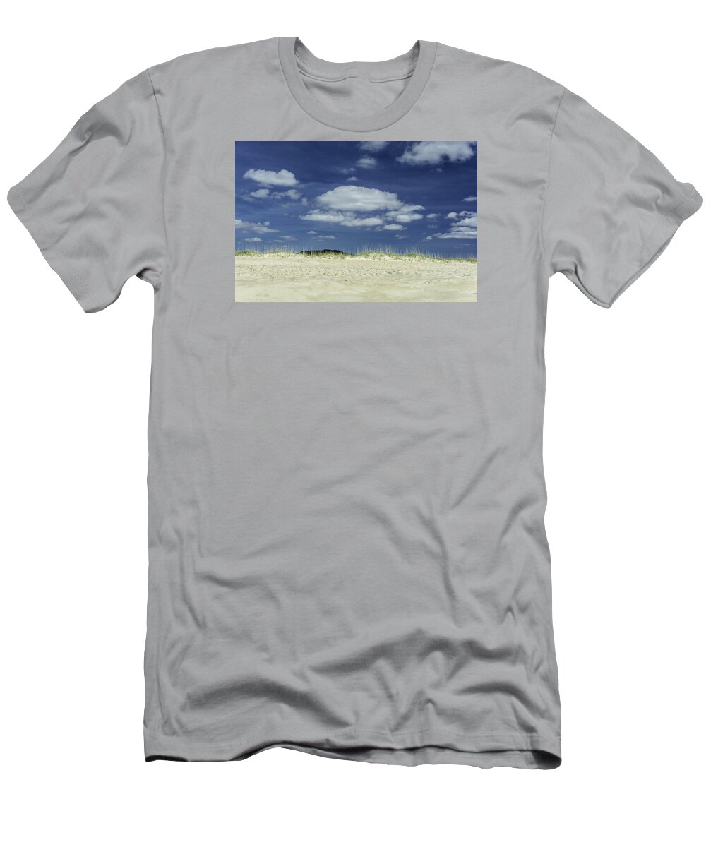 Sea T-Shirt featuring the photograph Sand Grass and Sky by WAZgriffin Digital