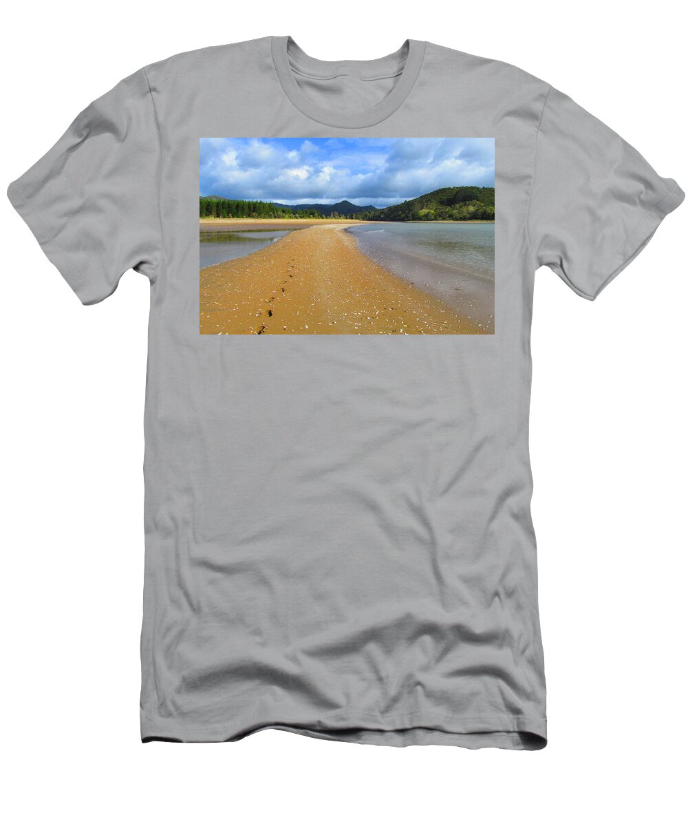 Sandbar T-Shirt featuring the photograph Sandbar Yoga by Beth Hardin
