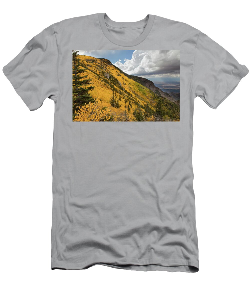 Aspen T-Shirt featuring the photograph Sandia Crest Aspens by Alan Vance Ley