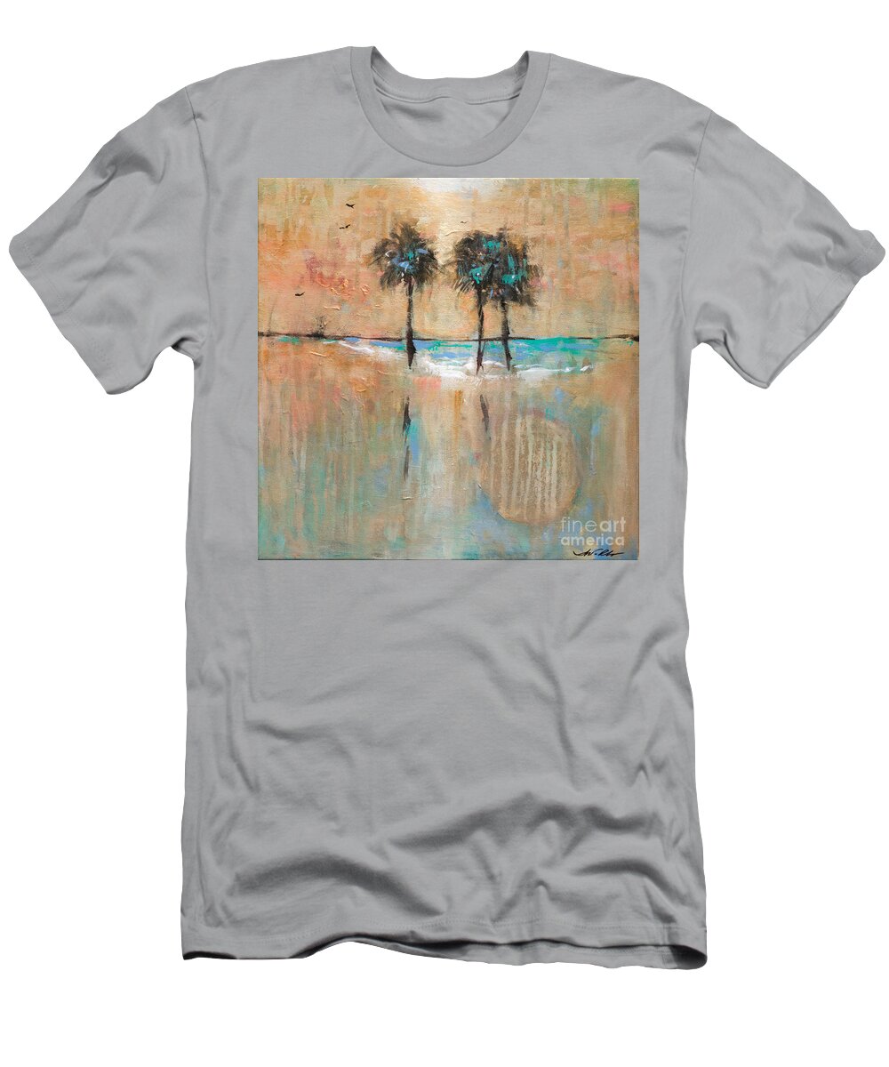 Water T-Shirt featuring the painting SB Park by Linda Olsen