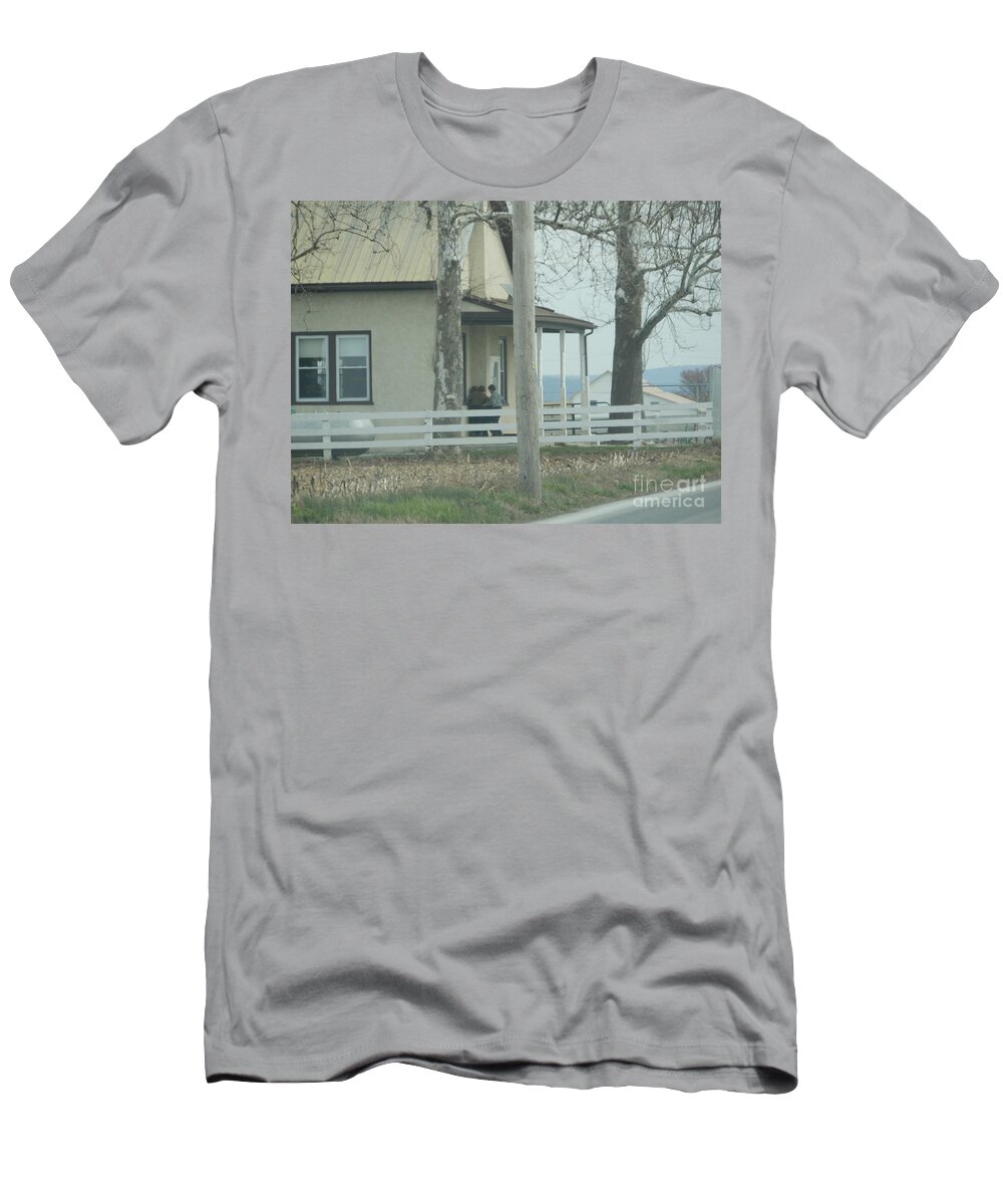 Amish T-Shirt featuring the photograph School Time Fun by Christine Clark
