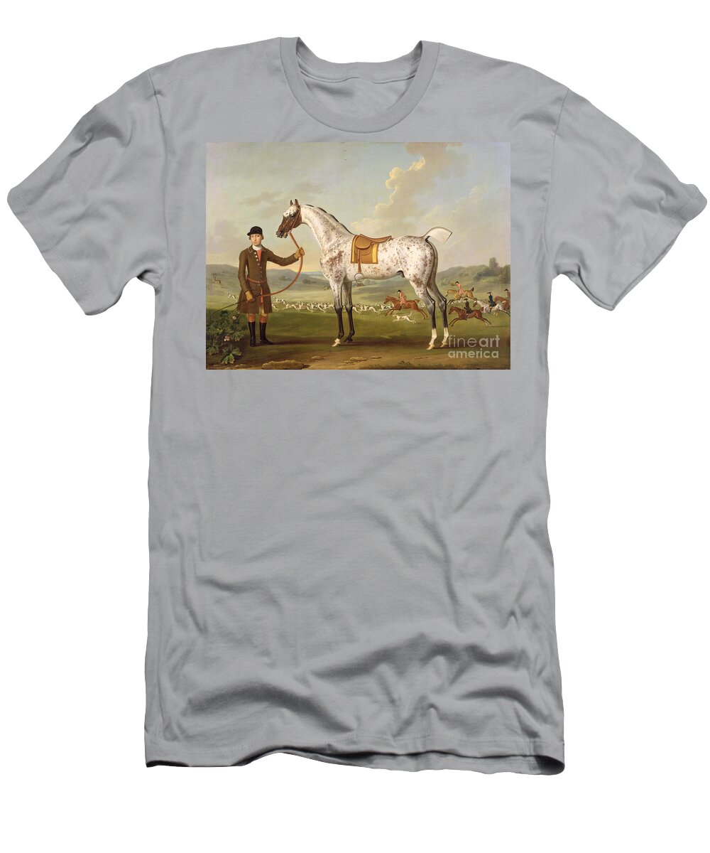 Scipio T-Shirt featuring the painting Scipio - Colonel Roche's Spotted Hunter by Thomas Spencer