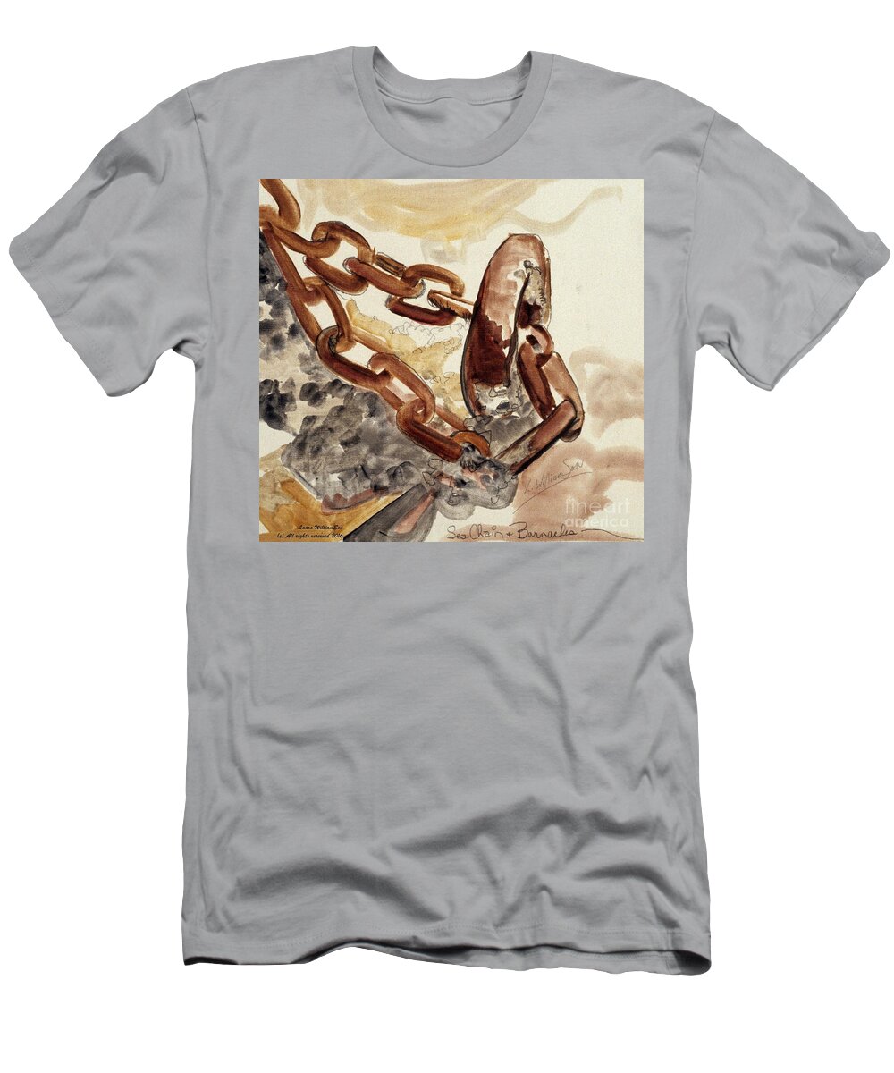Ocean T-Shirt featuring the painting Sea Chain by Laara WilliamSen
