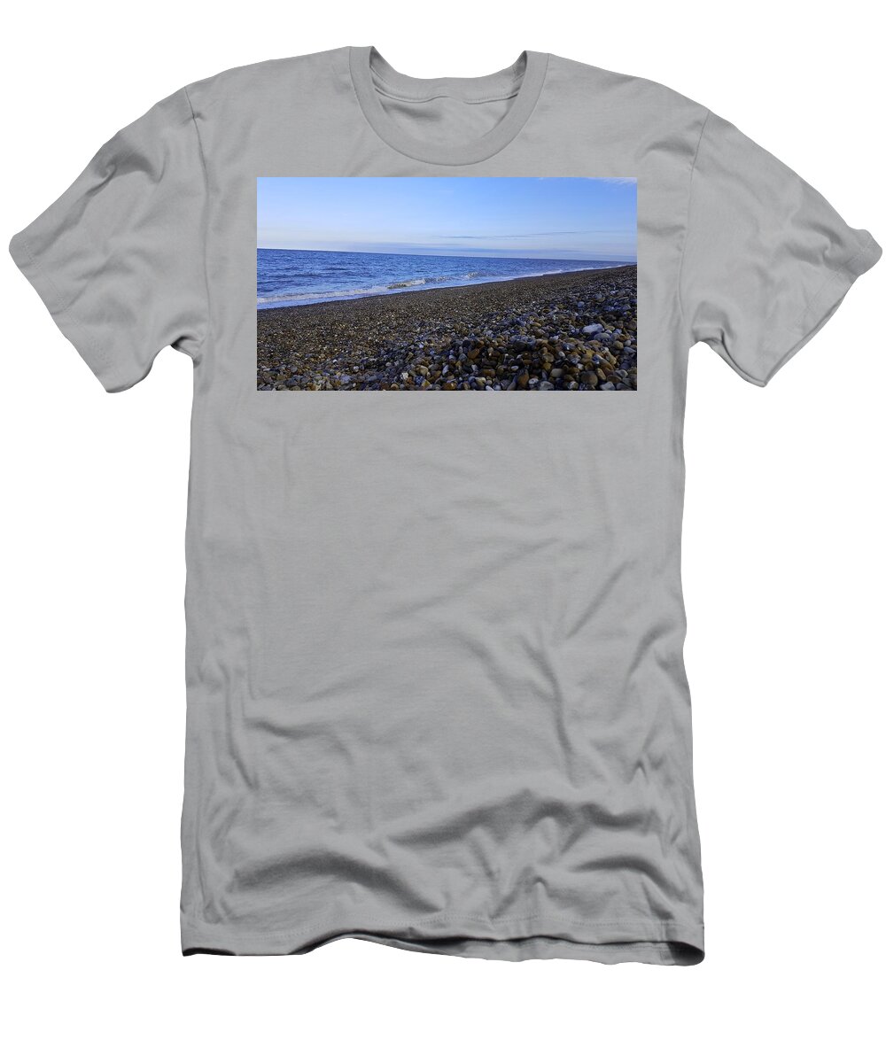Beach T-Shirt featuring the photograph Sea Escape In Cool Blue by Rowena Tutty