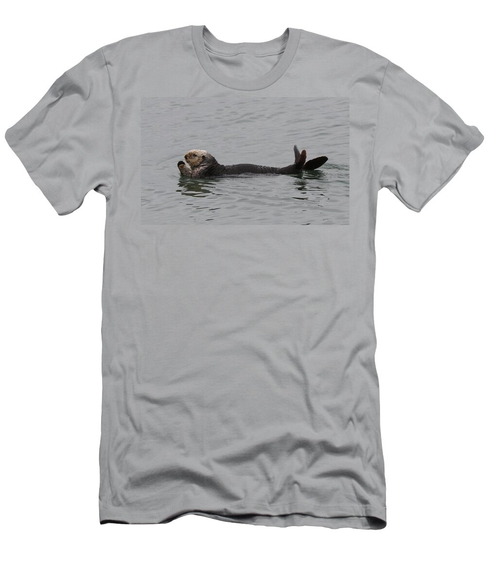 Sea Otter T-Shirt featuring the photograph Sea Otter - 5 by Christy Pooschke
