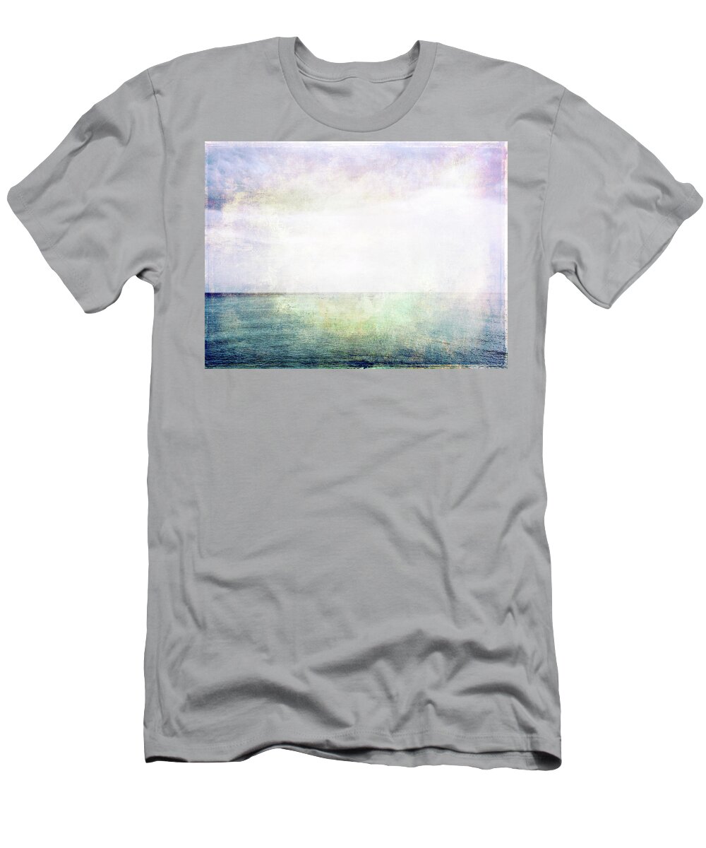 Sea T-Shirt featuring the photograph Sea, sky and light grunge image by GoodMood Art