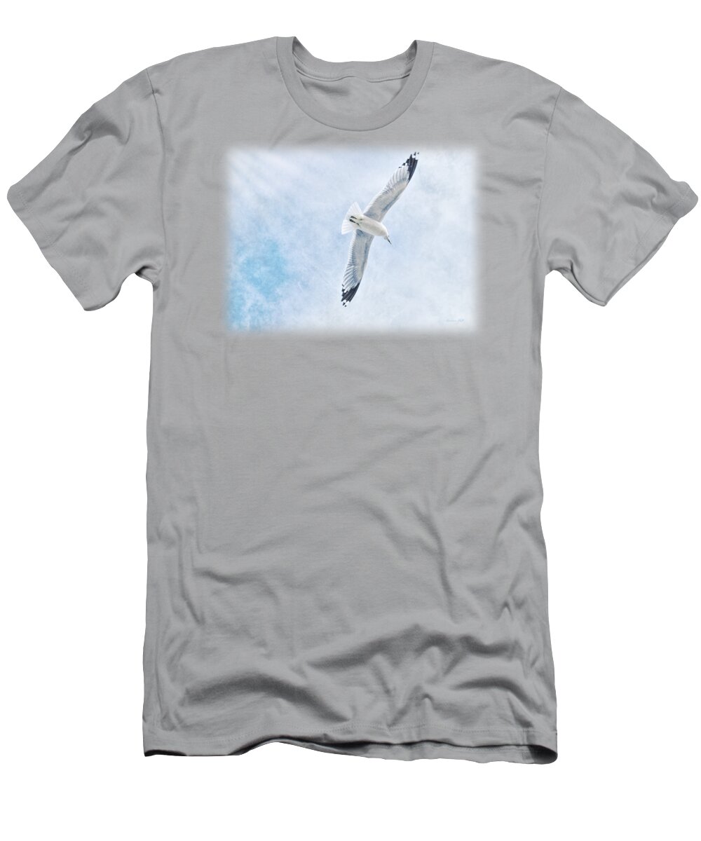 Seagull T-Shirt featuring the photograph Seagull Soar by Korrine Holt