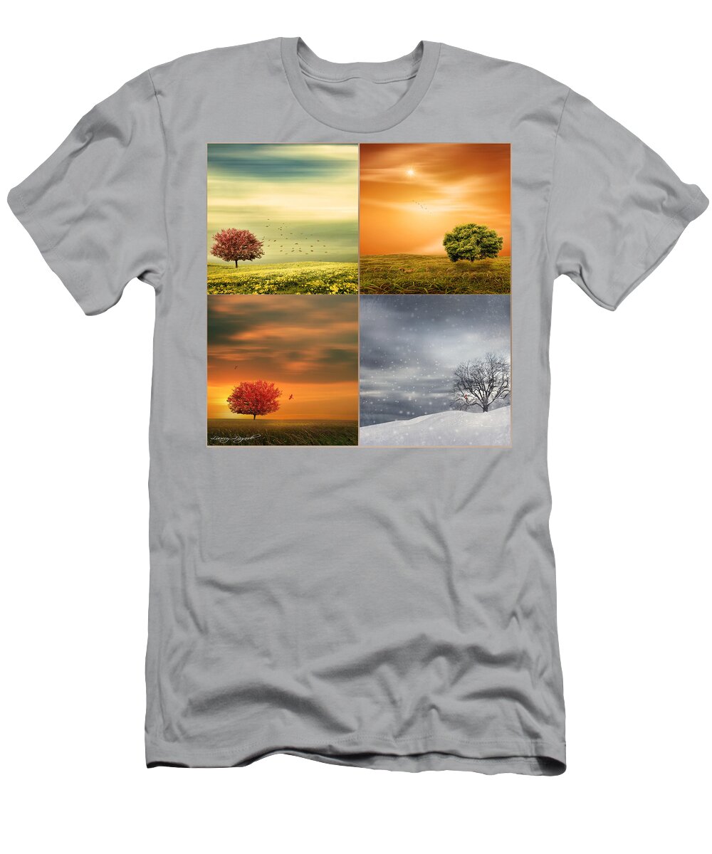 Four Seasons T-Shirt featuring the photograph Seasons' Delight by Lourry Legarde