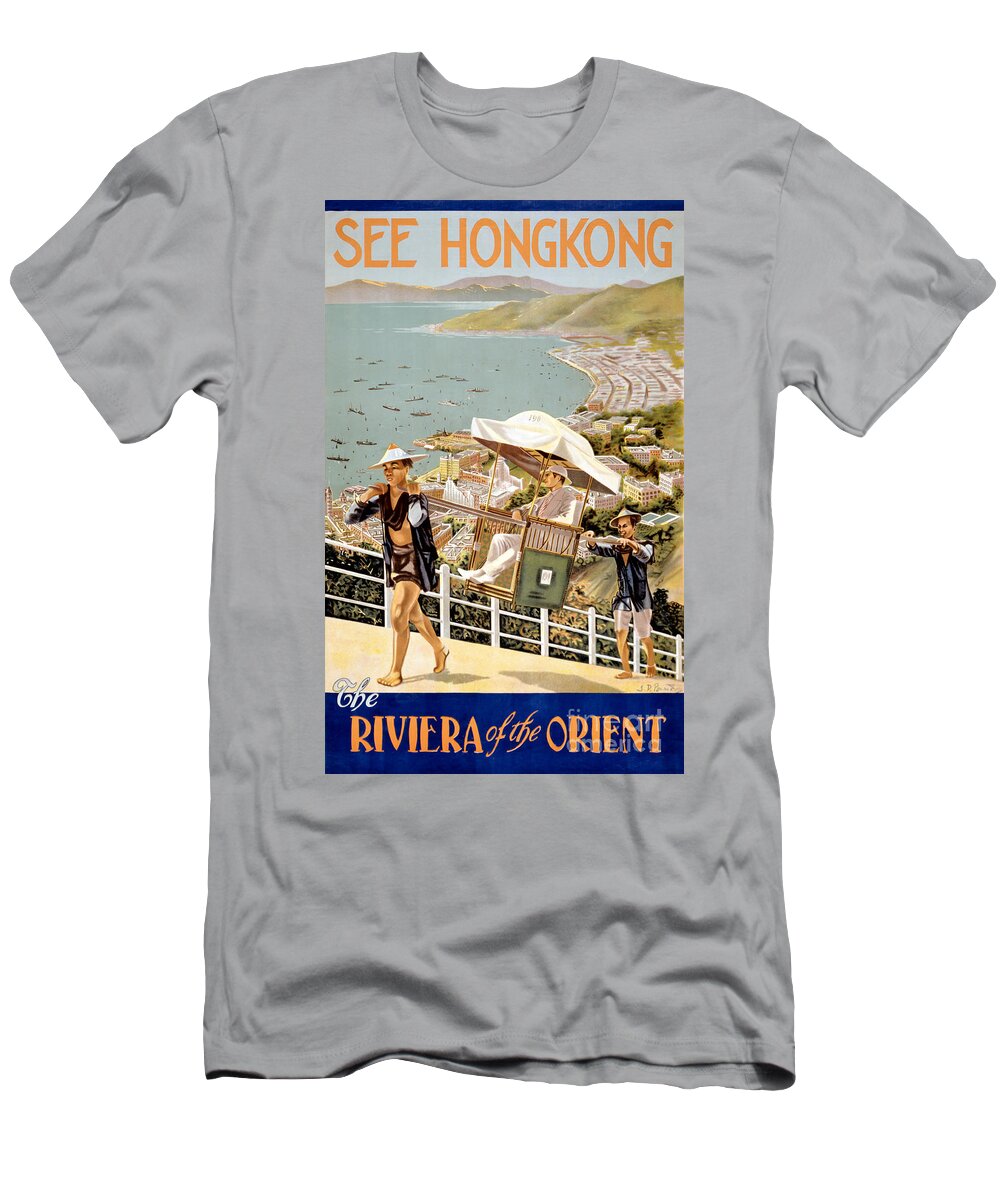 See Hong the Riviera of the Orient Vintage Poster T-Shirt by Vintage - Pixels