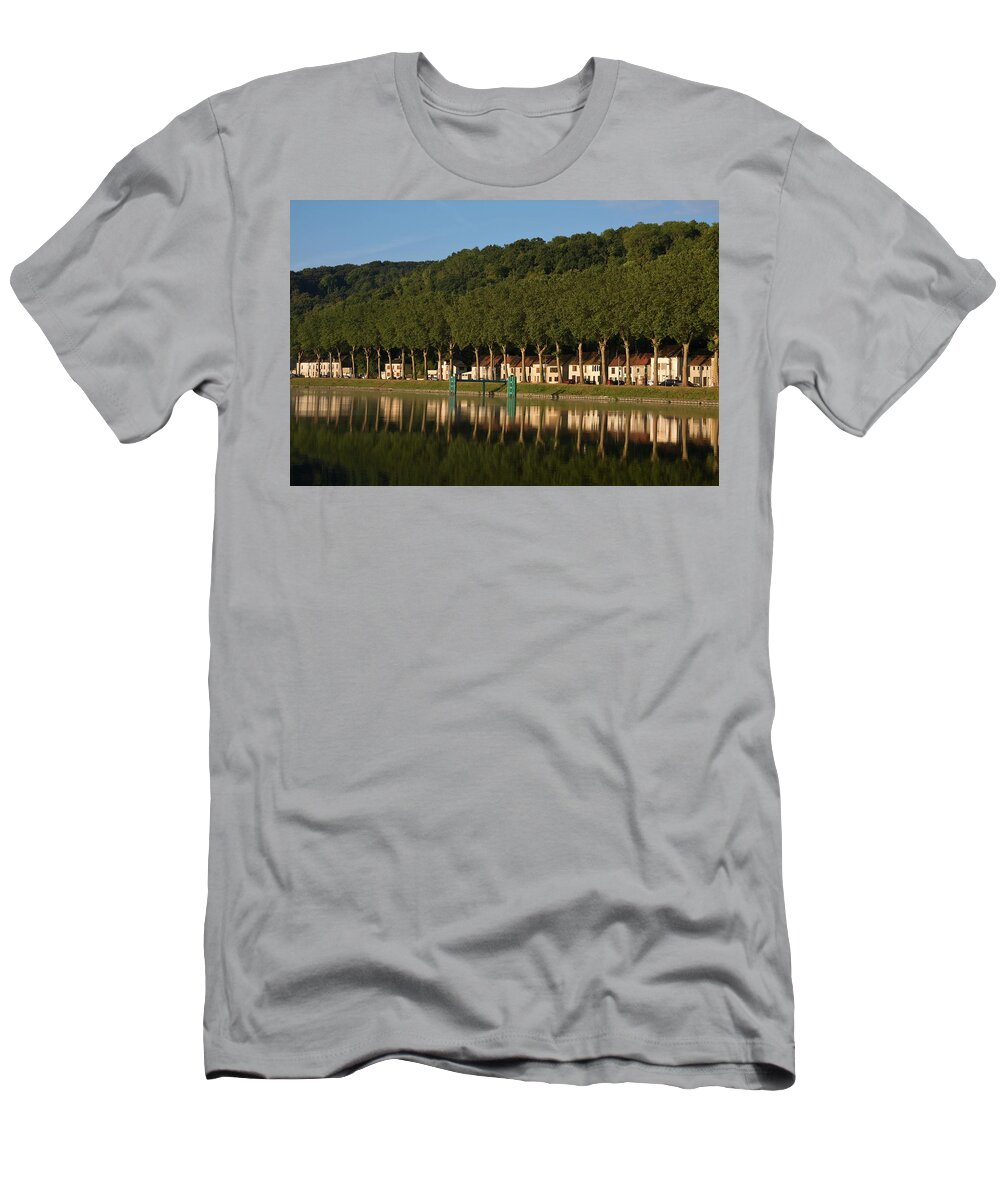 Seine River Scene T-Shirt featuring the photograph Seine River Reflections by Sally Weigand