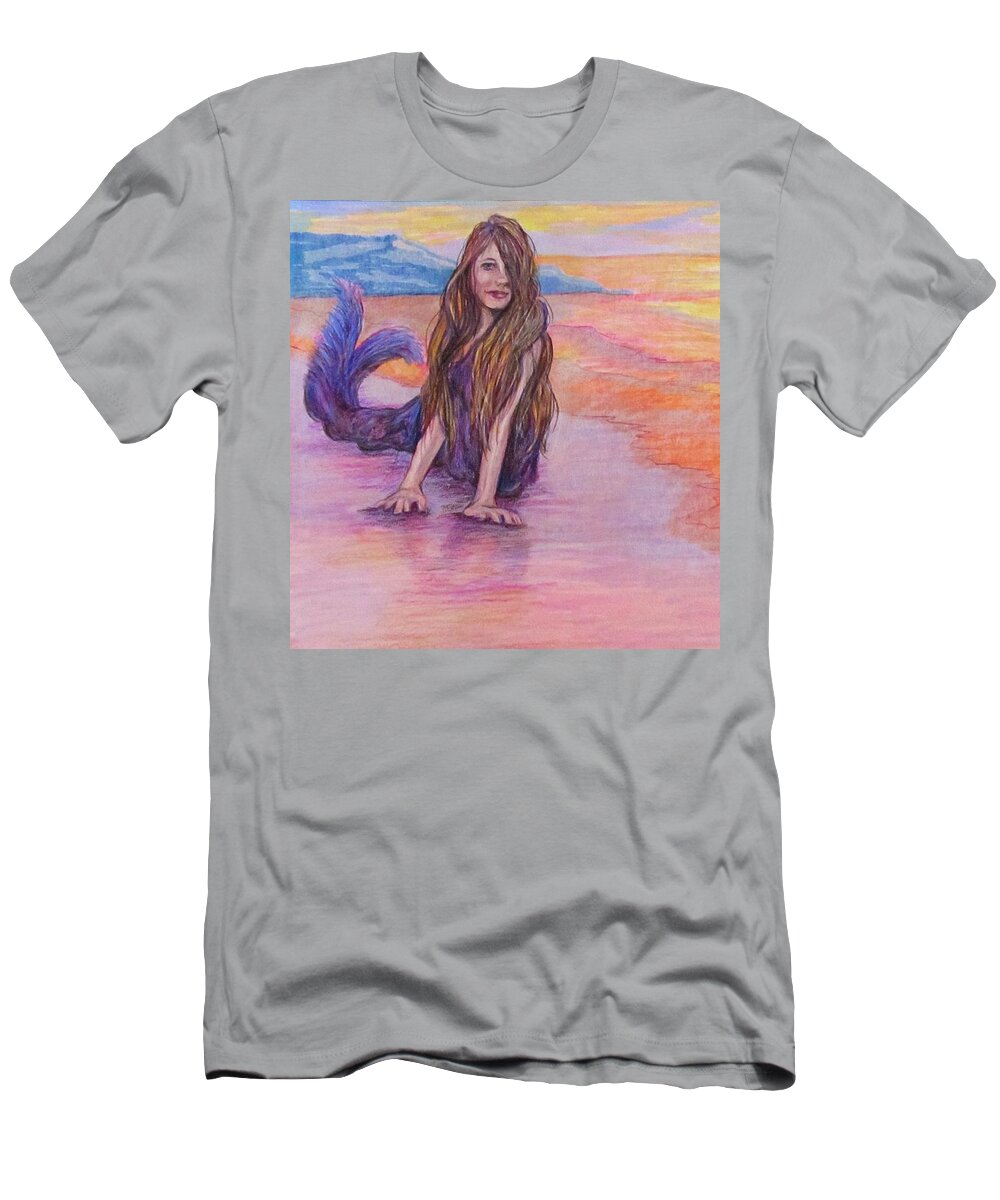 Mythology T-Shirt featuring the painting Selkie by Barbara O'Toole