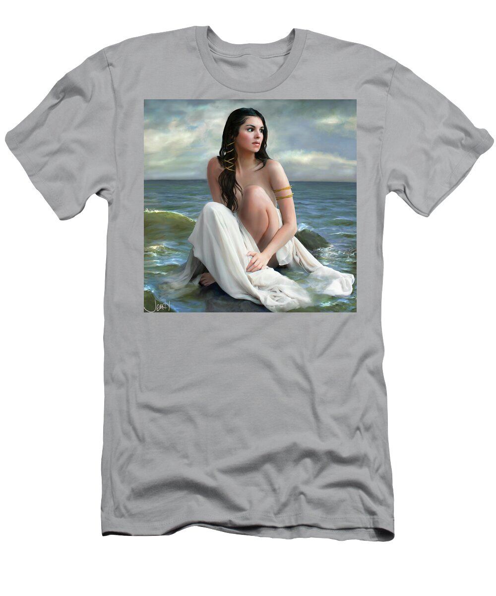 Selkie T-Shirt featuring the painting Selkies Choice by Jennifer Hickey