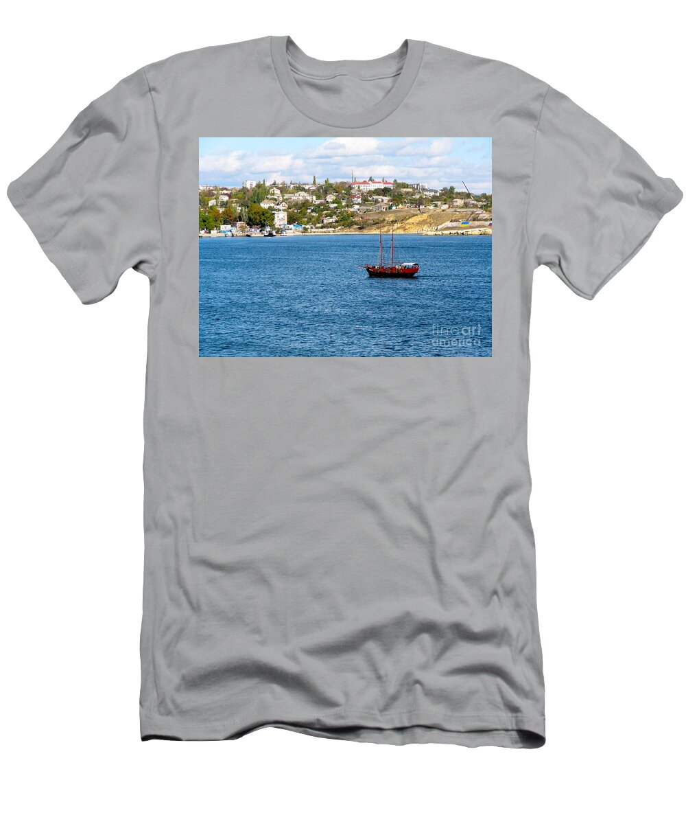 2 Masted Boat T-Shirt featuring the photograph Sevastapol. Ukraine by Phyllis Kaltenbach