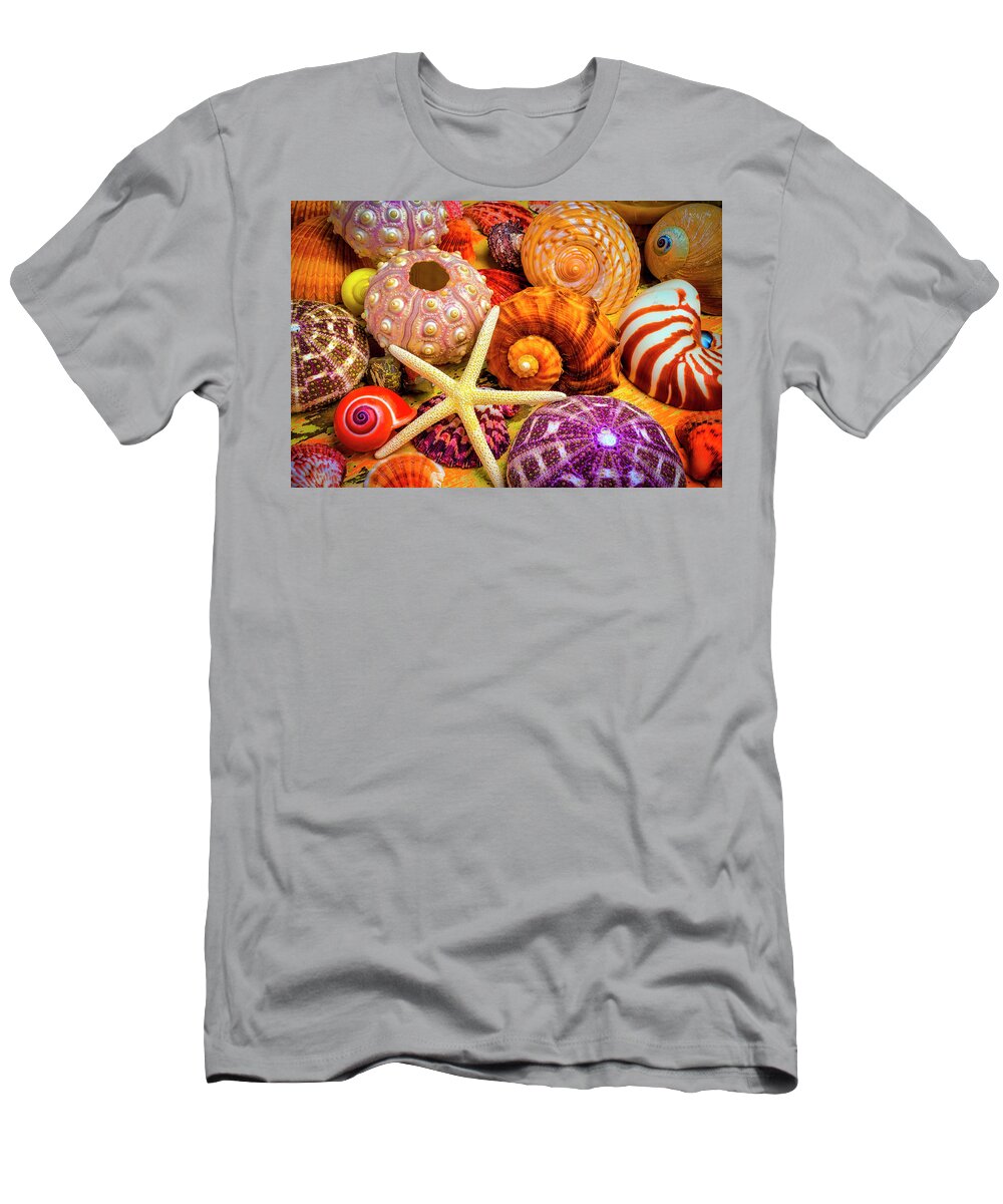 Exotic T-Shirt featuring the photograph Shells From The Beach by Garry Gay