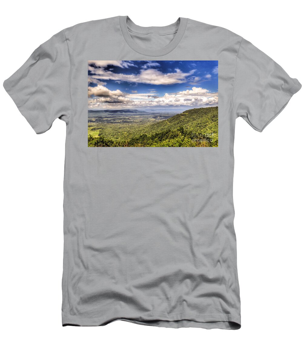 Shenandoah National Park T-Shirt featuring the photograph Shenandoah National Park - Sky and Clouds by Kerri Farley