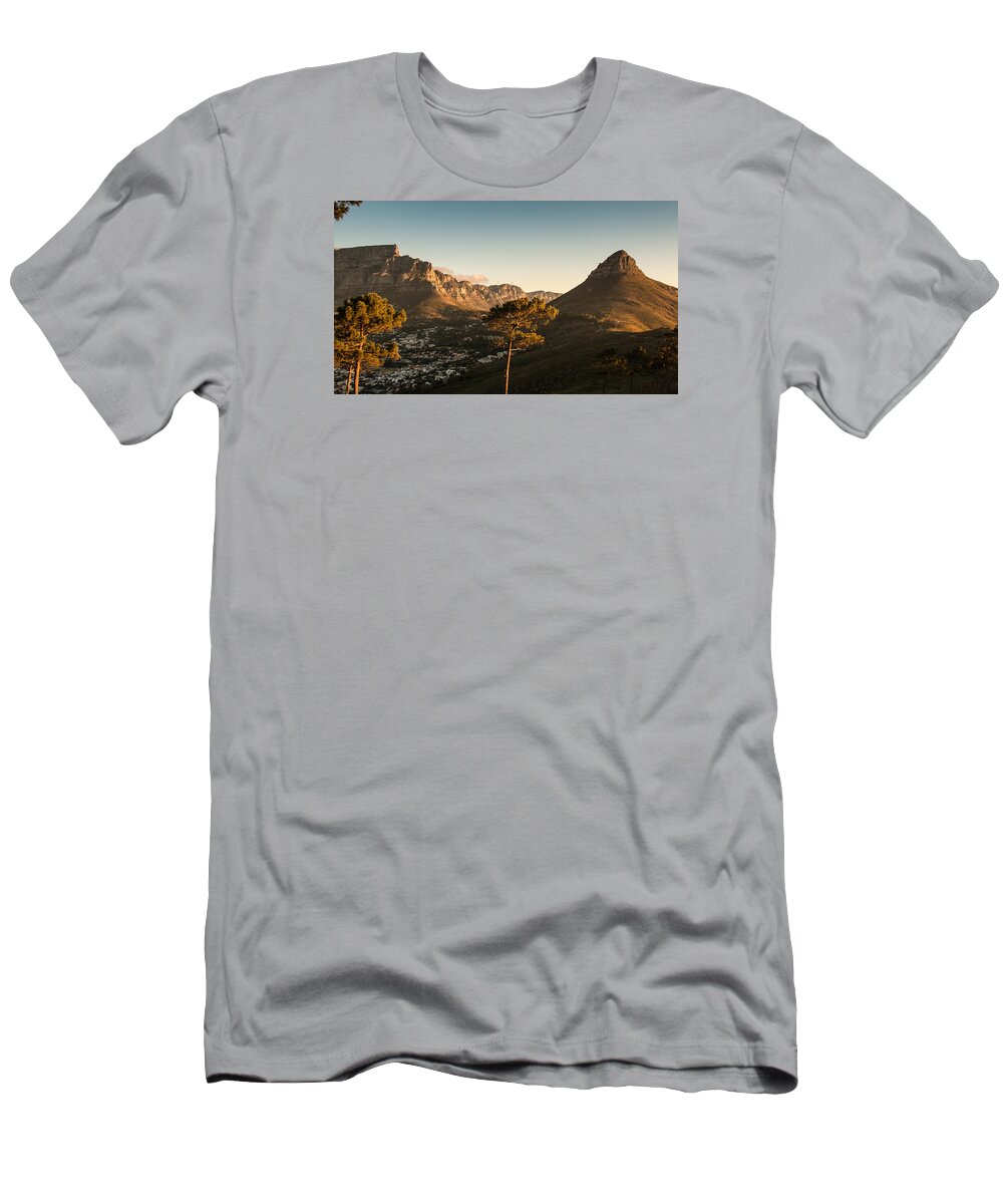 Table Mountain T-Shirt featuring the photograph Signal Hill by Claudio Maioli