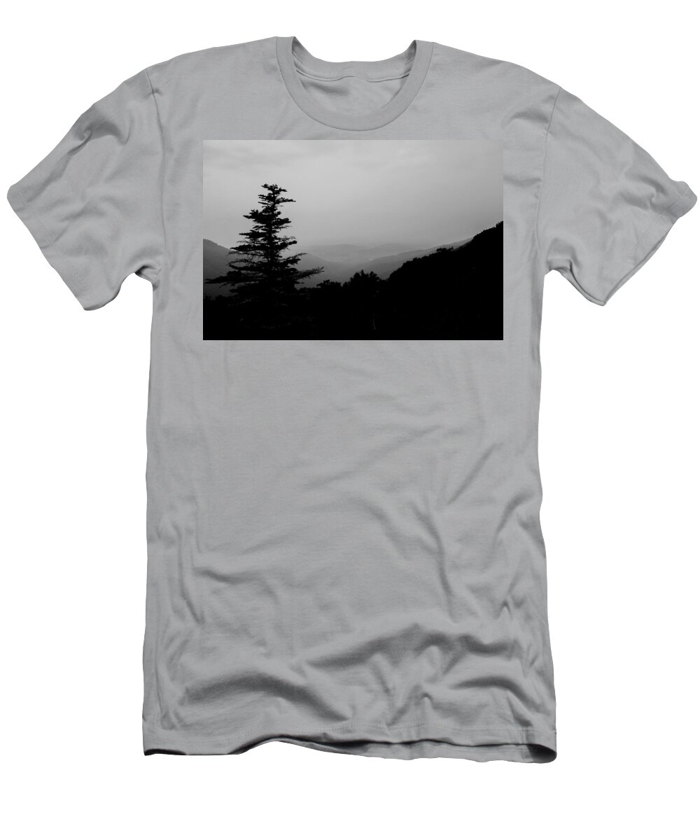 Kelly Hazel T-Shirt featuring the photograph Silhouette of a Tree in the Mountains by Kelly Hazel