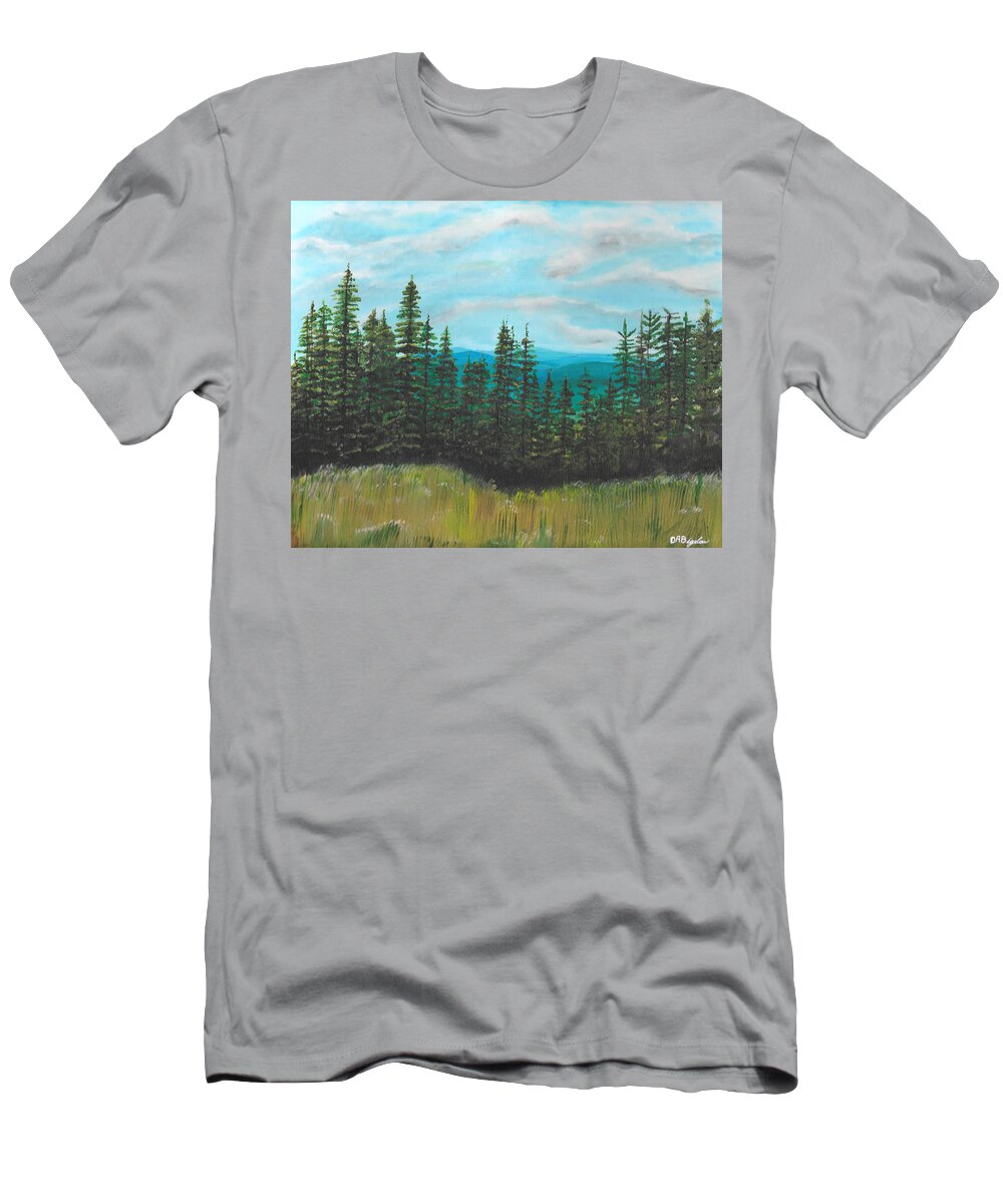 Mountains T-Shirt featuring the painting Silver Star by David Bigelow