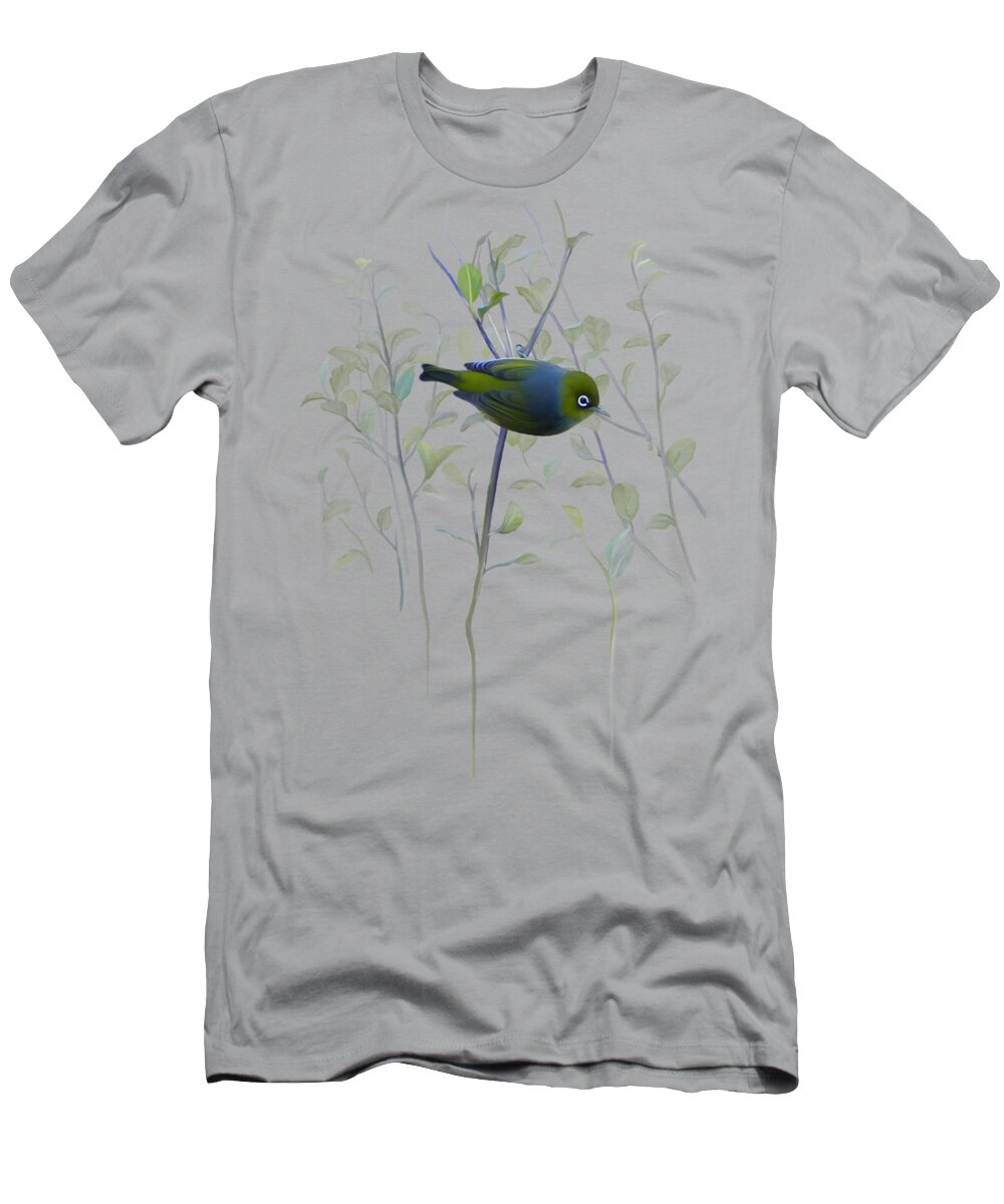 Silvereye T-Shirt featuring the painting Silvereye by Ivana Westin
