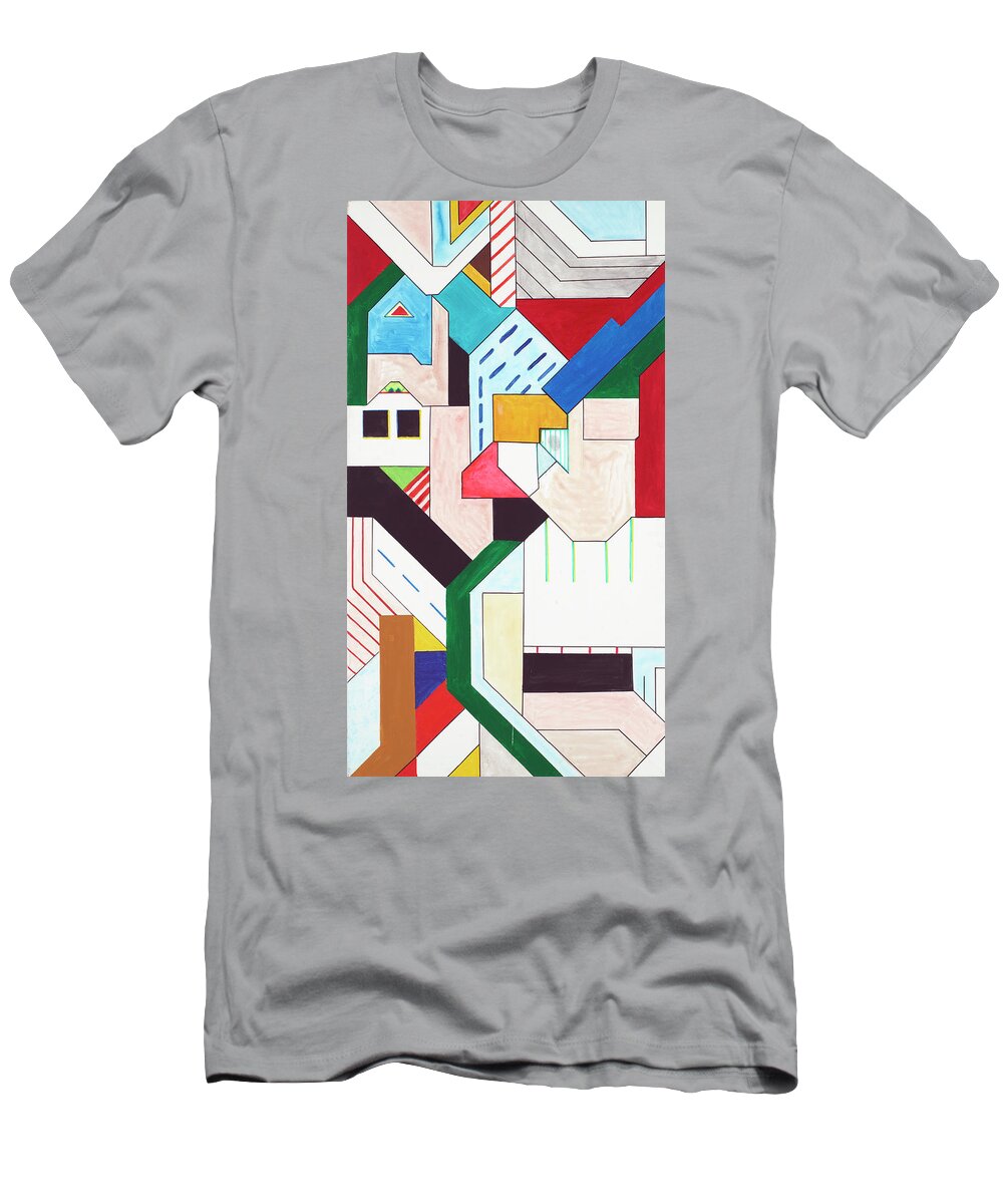 Abstract T-Shirt featuring the painting Sinfonia della Carnevale - Part 1 by Willy Wiedmann