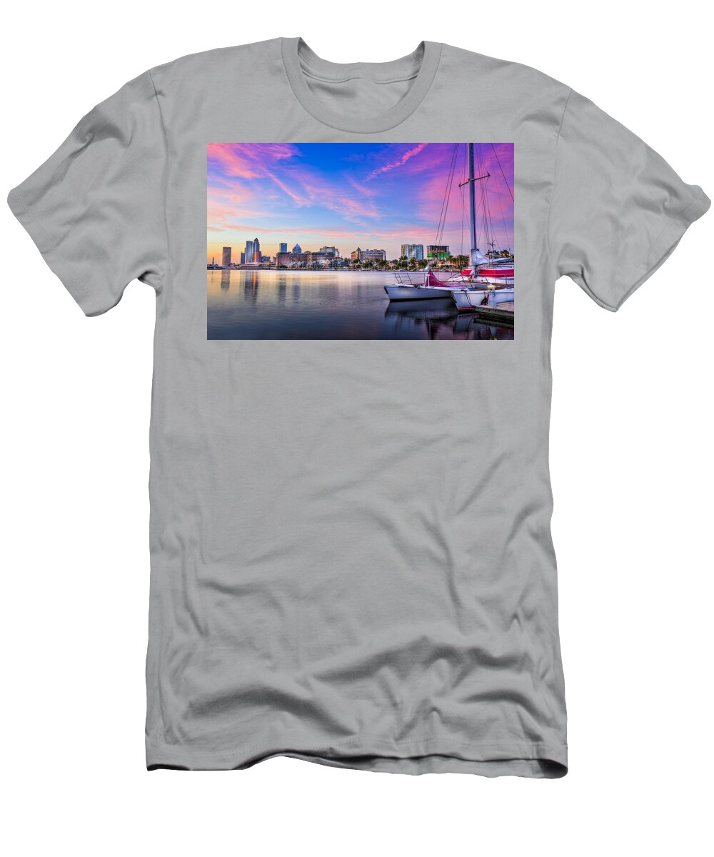 Tampa T-Shirt featuring the photograph Sitting On The Dock Of The Bay by Marvin Spates
