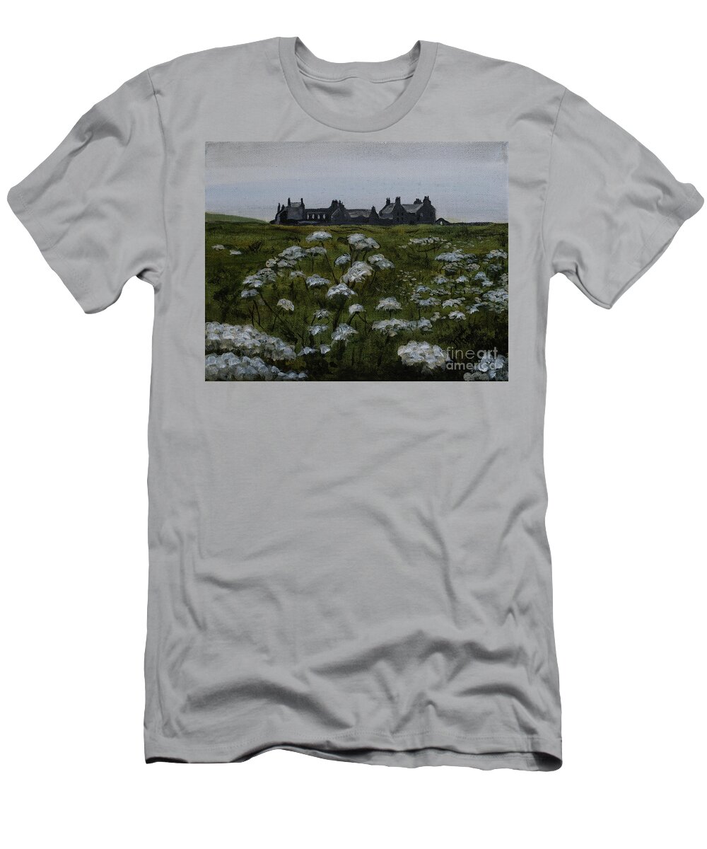 Skaill House T-Shirt featuring the painting Skaill House by Jackie MacNair