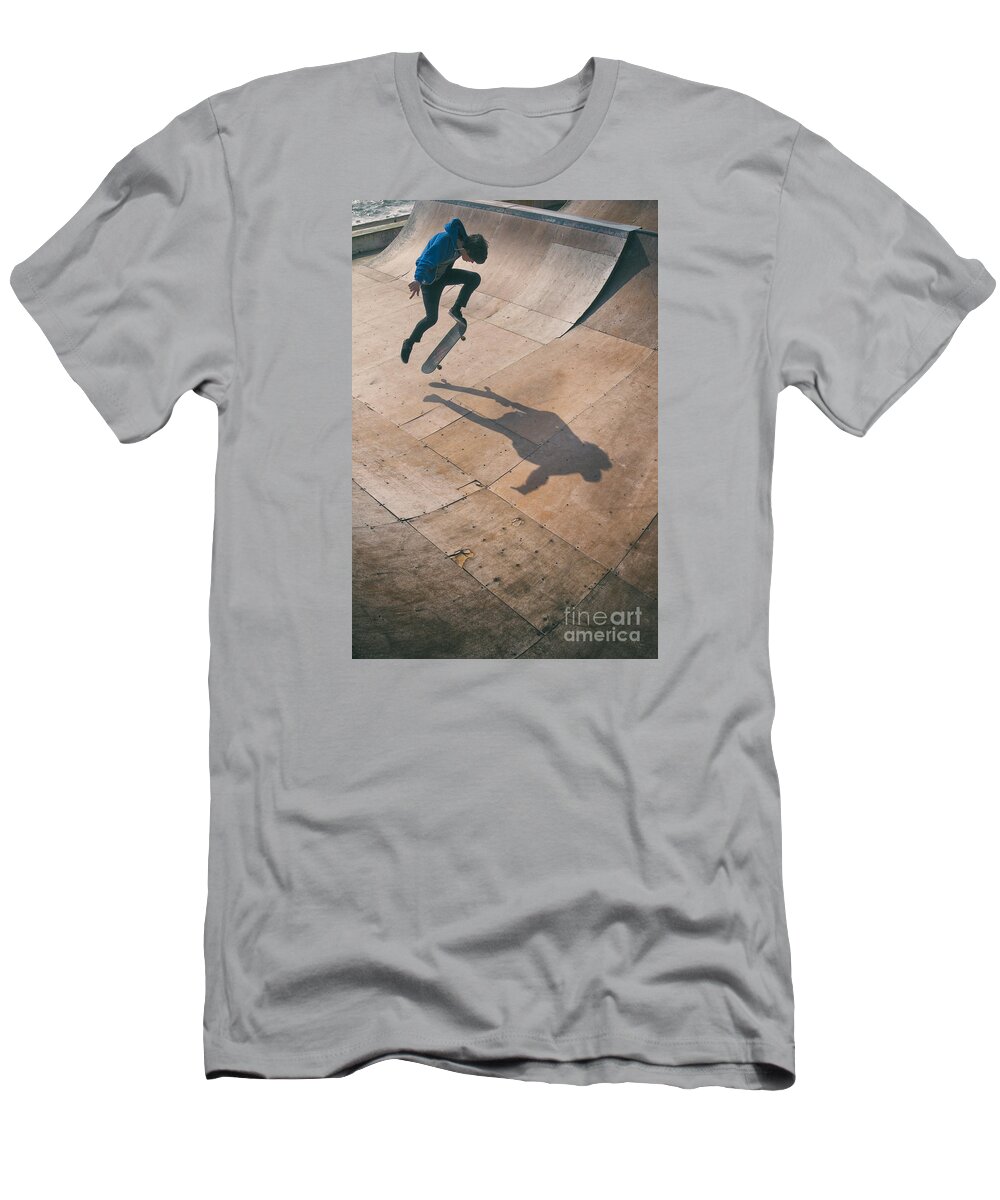 Skate T-Shirt featuring the photograph Skater Boy 001 by Clayton Bastiani
