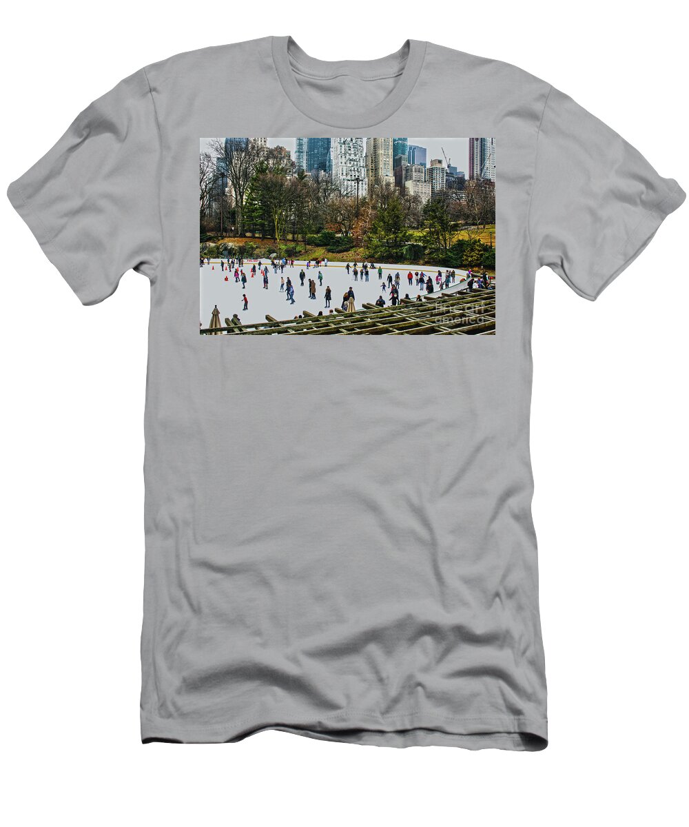 Park T-Shirt featuring the photograph Skating at Central Park by Sandy Moulder