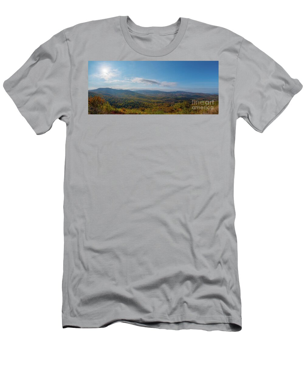 Shenandoah National Park T-Shirt featuring the photograph Skyline Drive Panorama by Michael Ver Sprill