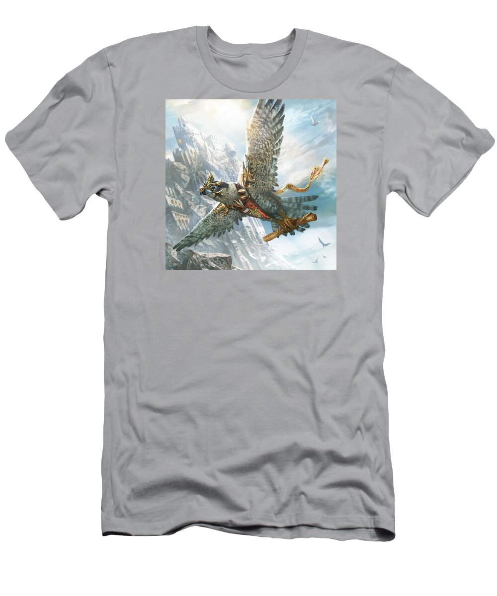 Ryan Barger T-Shirt featuring the digital art Skyswift Herald by Ryan Barger