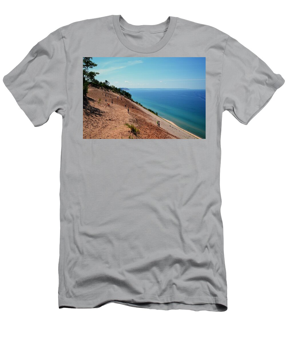 Dune Climb T-Shirt featuring the photograph Sleeping Bear Dune Climb by Michelle Calkins