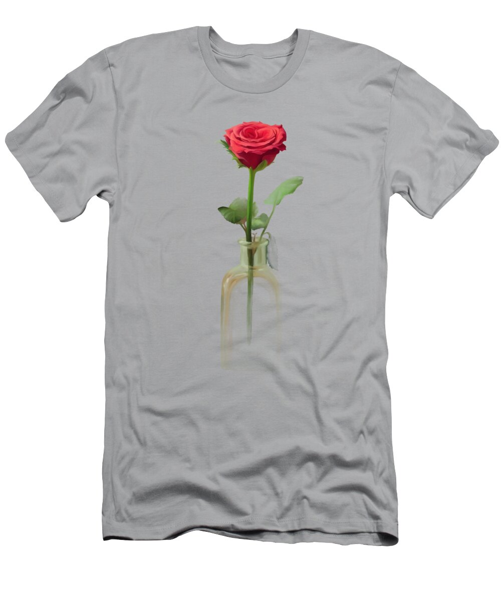 Painting T-Shirt featuring the painting Smell the Rose by Ivana Westin