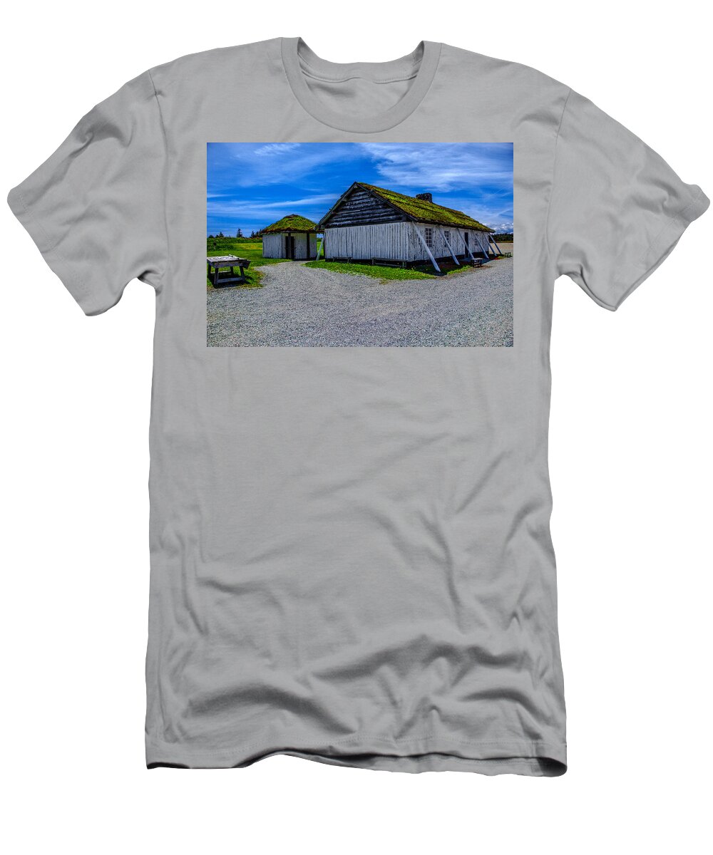 Nova Scotia T-Shirt featuring the photograph Smoking huts by Patrick Boening